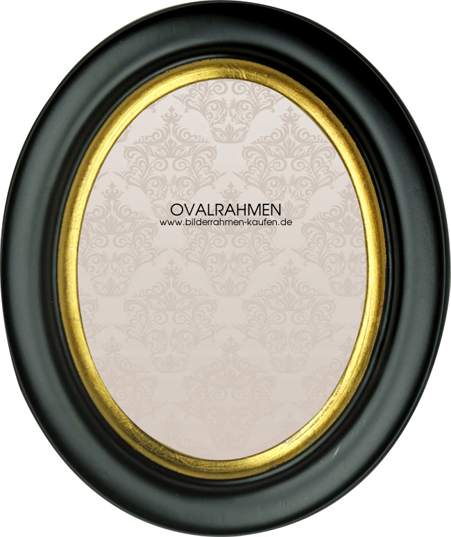 Ovalrahmen Holz Profil HB mit Goldlippe