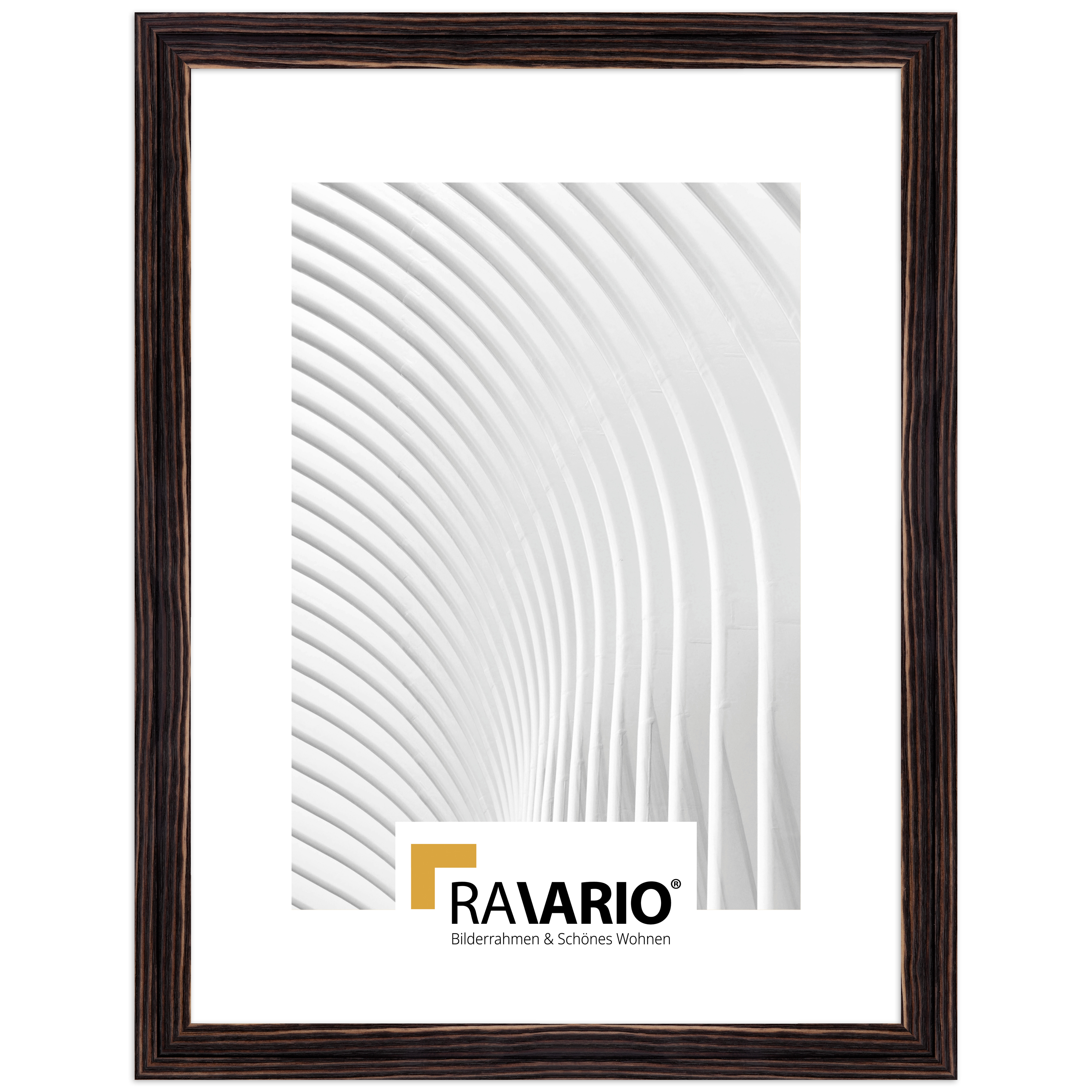RAVARIO® Bilderrahmen RA-H025 Massivholz - Landhausrahmen in Naturtönen