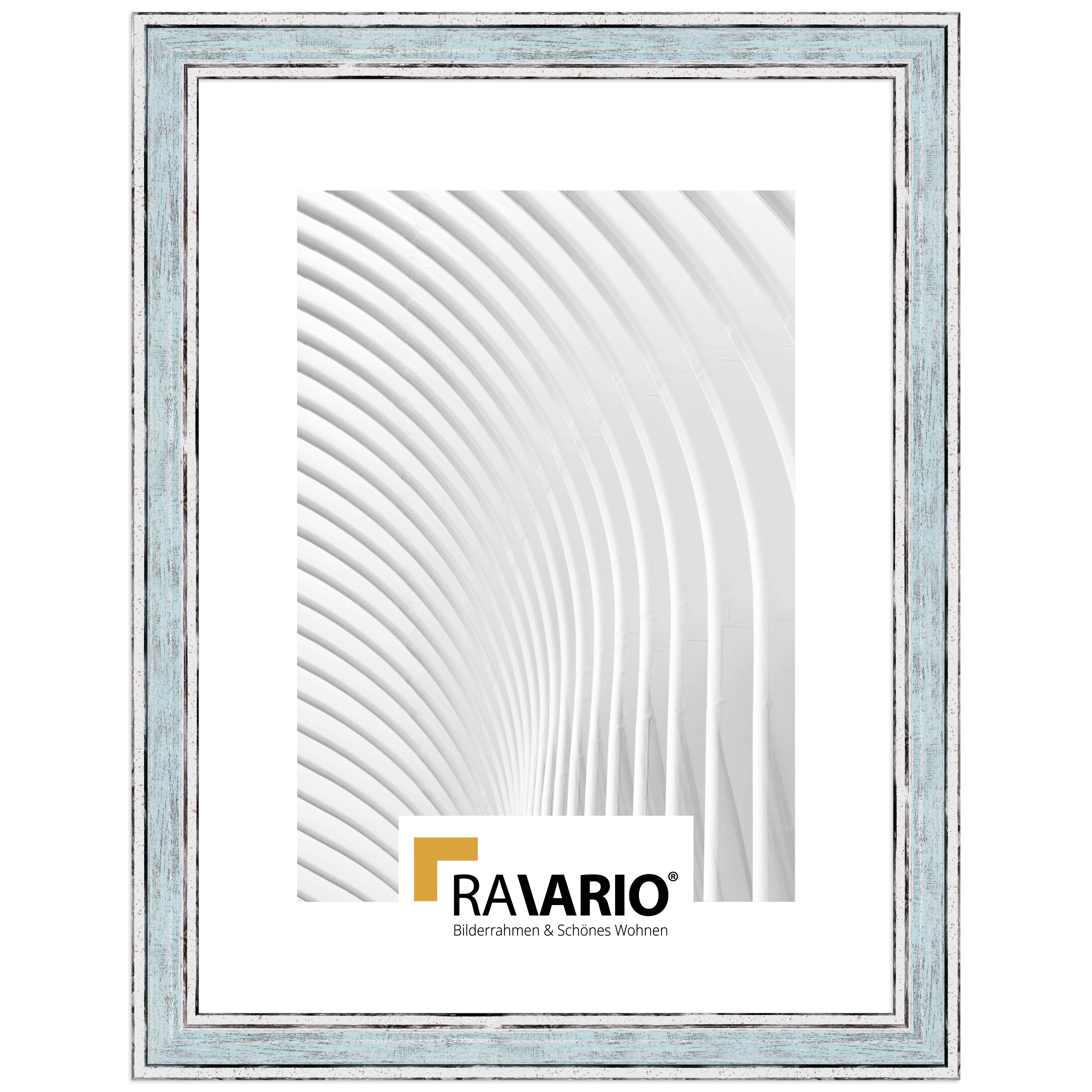 RAVARIO® Bilderrahmen RA-H460 Massivholz - Vintage-Optik in 5 Farben
