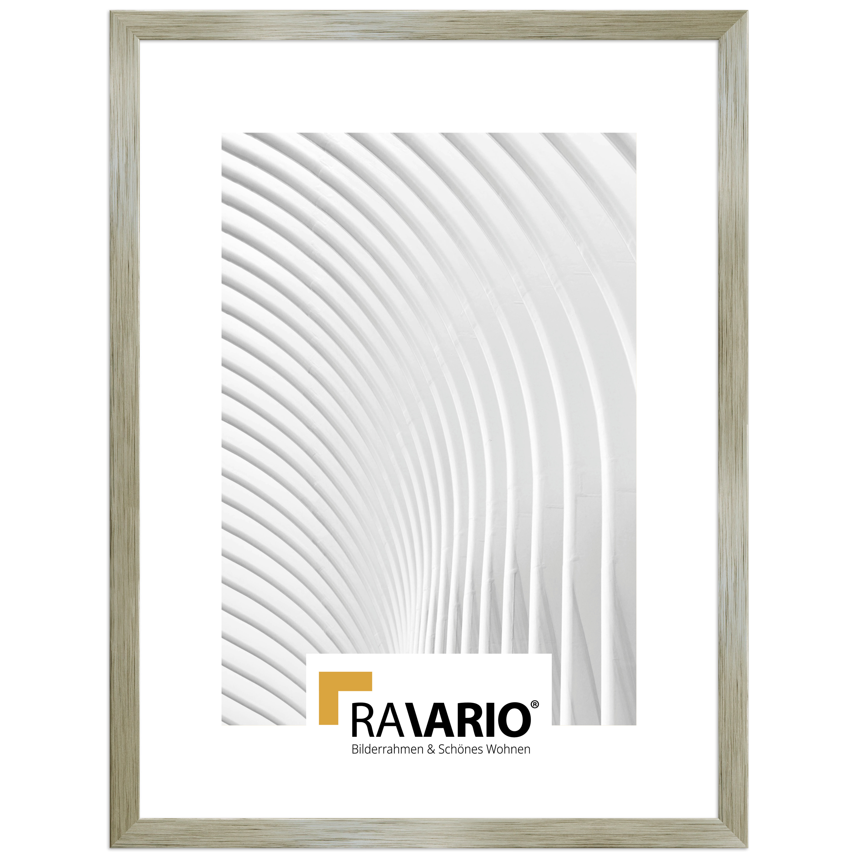 RAVARIO® Bilderrahmen RA-H950 Massivholz - Schmales Kastenprofil in 18 Farben