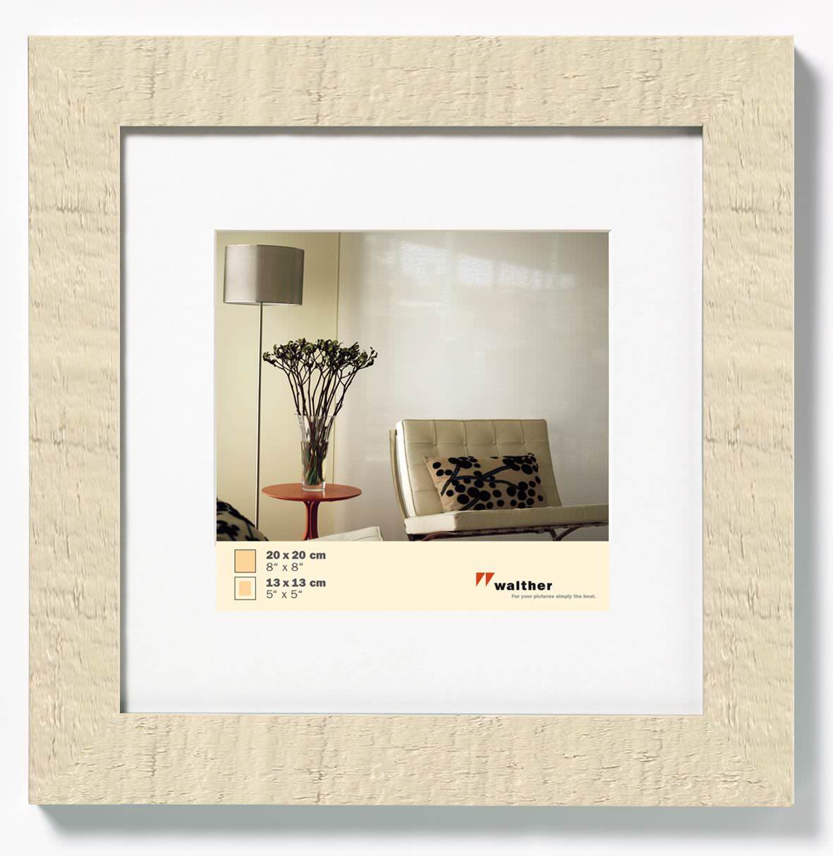 Holz Bilderrahmen Home quadratisch inkl. Passepartout