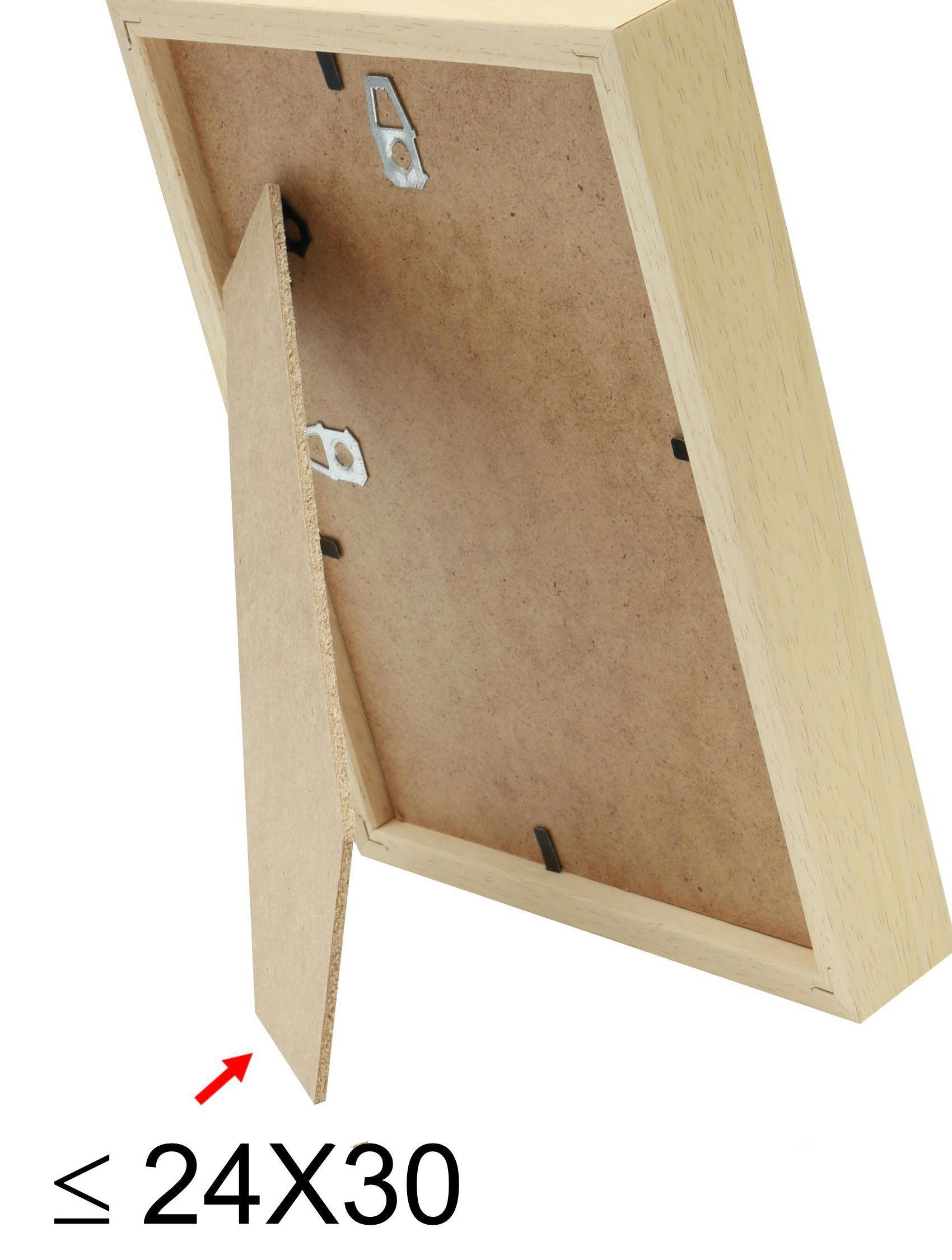 Holz Objektrahmen 3D mit Passepartout - natur