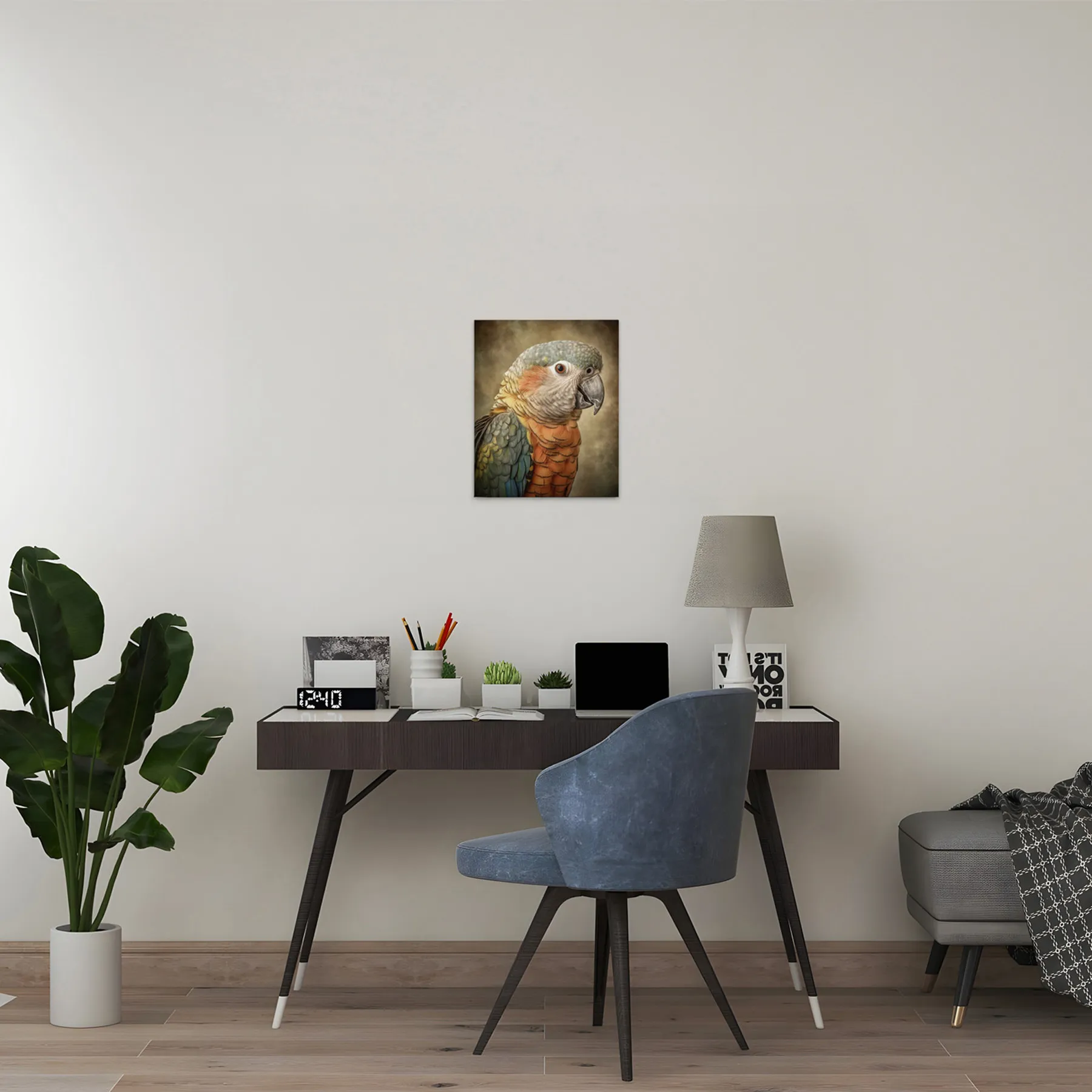 Leinwandbild Fantasy Parrot Orange