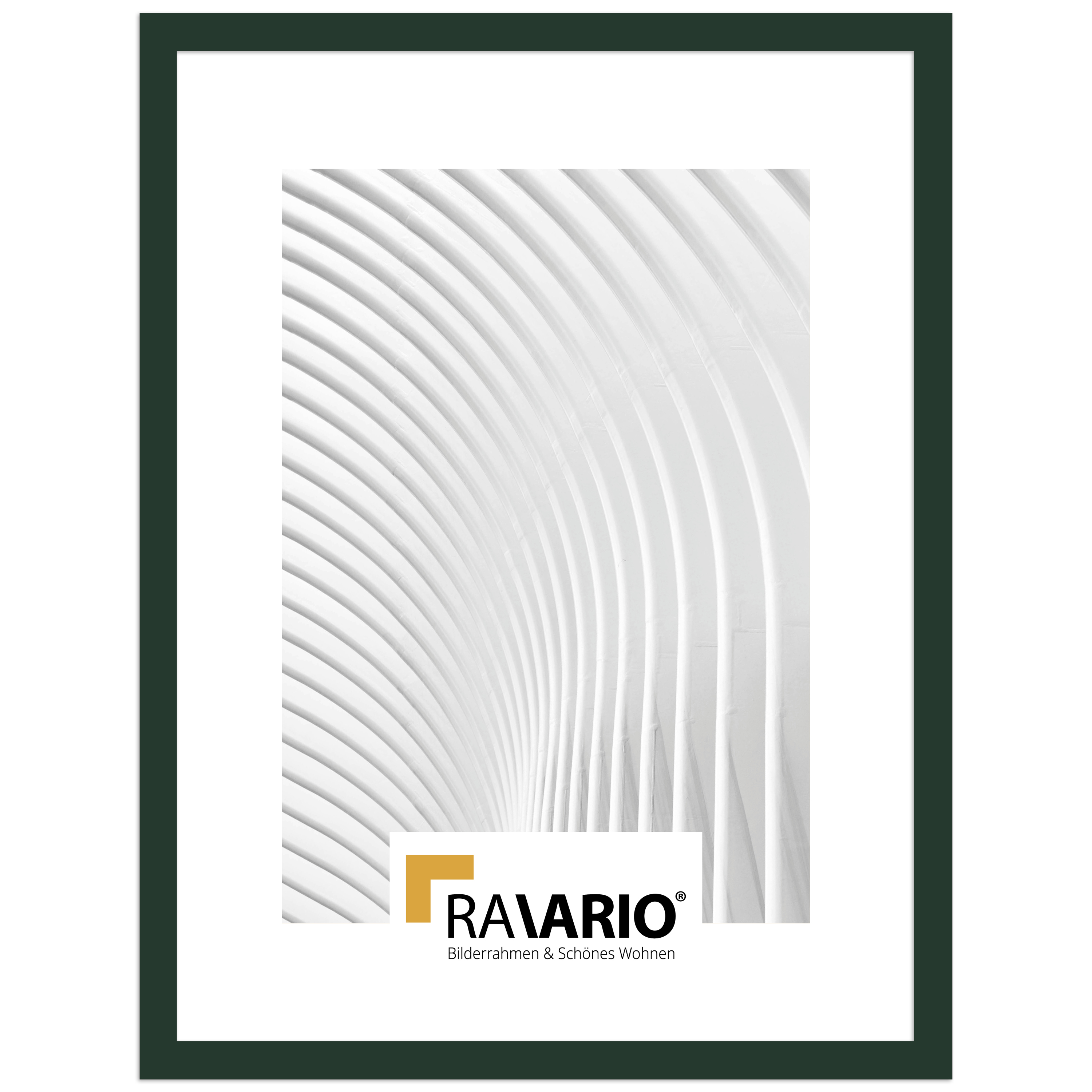 RAVARIO® Bilderrahmen RA-H950 Massivholz - Schmales Kastenprofil in 18 Farben