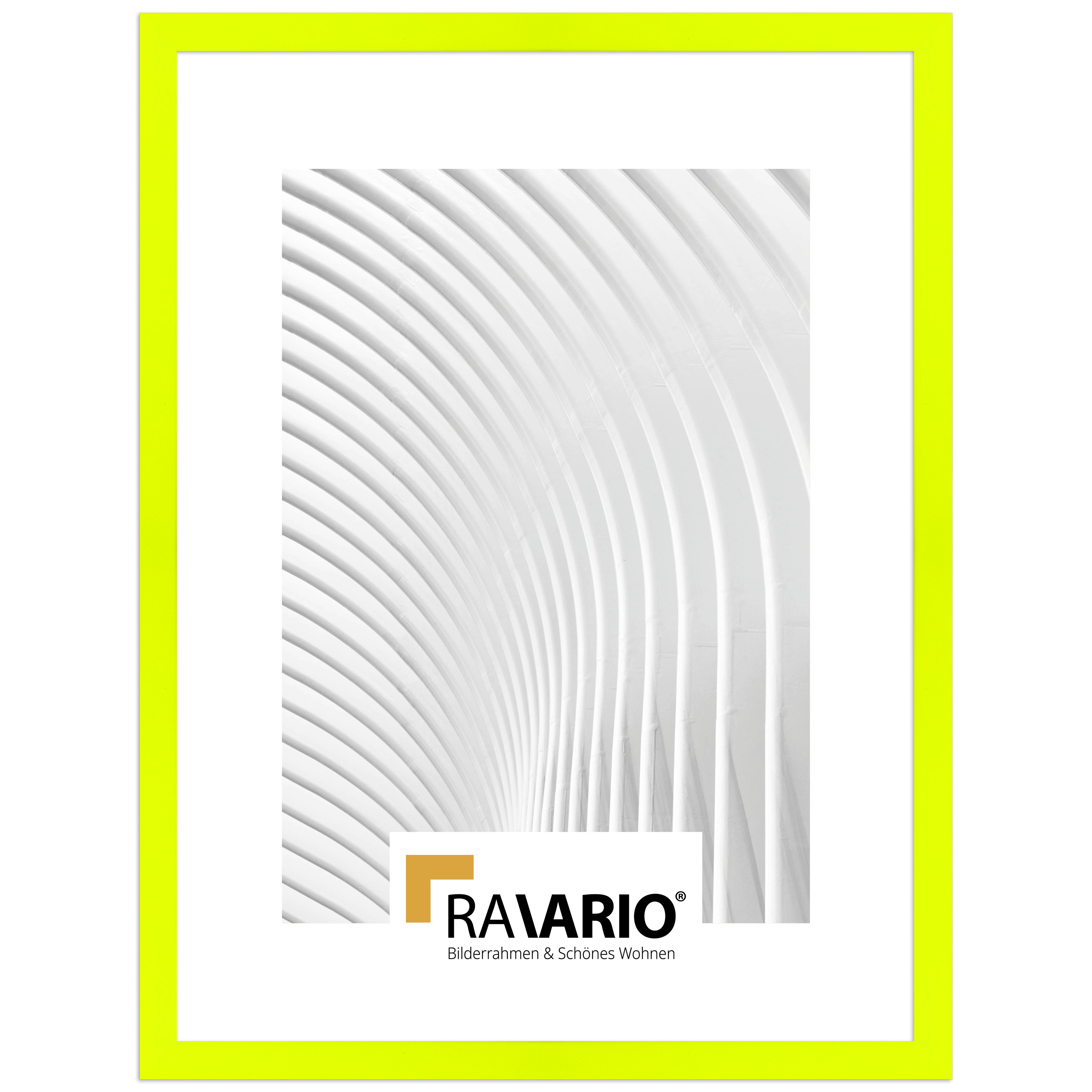 RAVARIO® Bilderrahmen RA-H950 Massivholz - Schmales Kastenprofil in 18 Farben