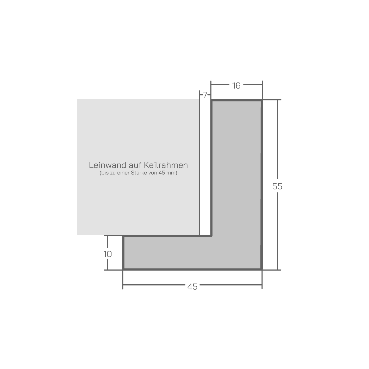 RAVARIO® Schattenfugenrahmen RA-HS02 Massivholz - 4,5 cm Einlegetiefe