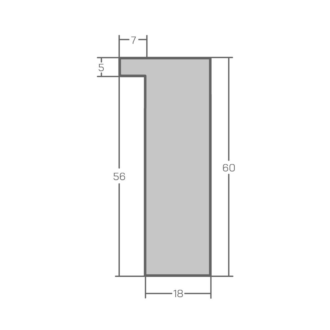 RAVARIO® Bilderrahmen RA-H980 Massivholz - Kastenprofil mit 55 mm Einlegetiefe