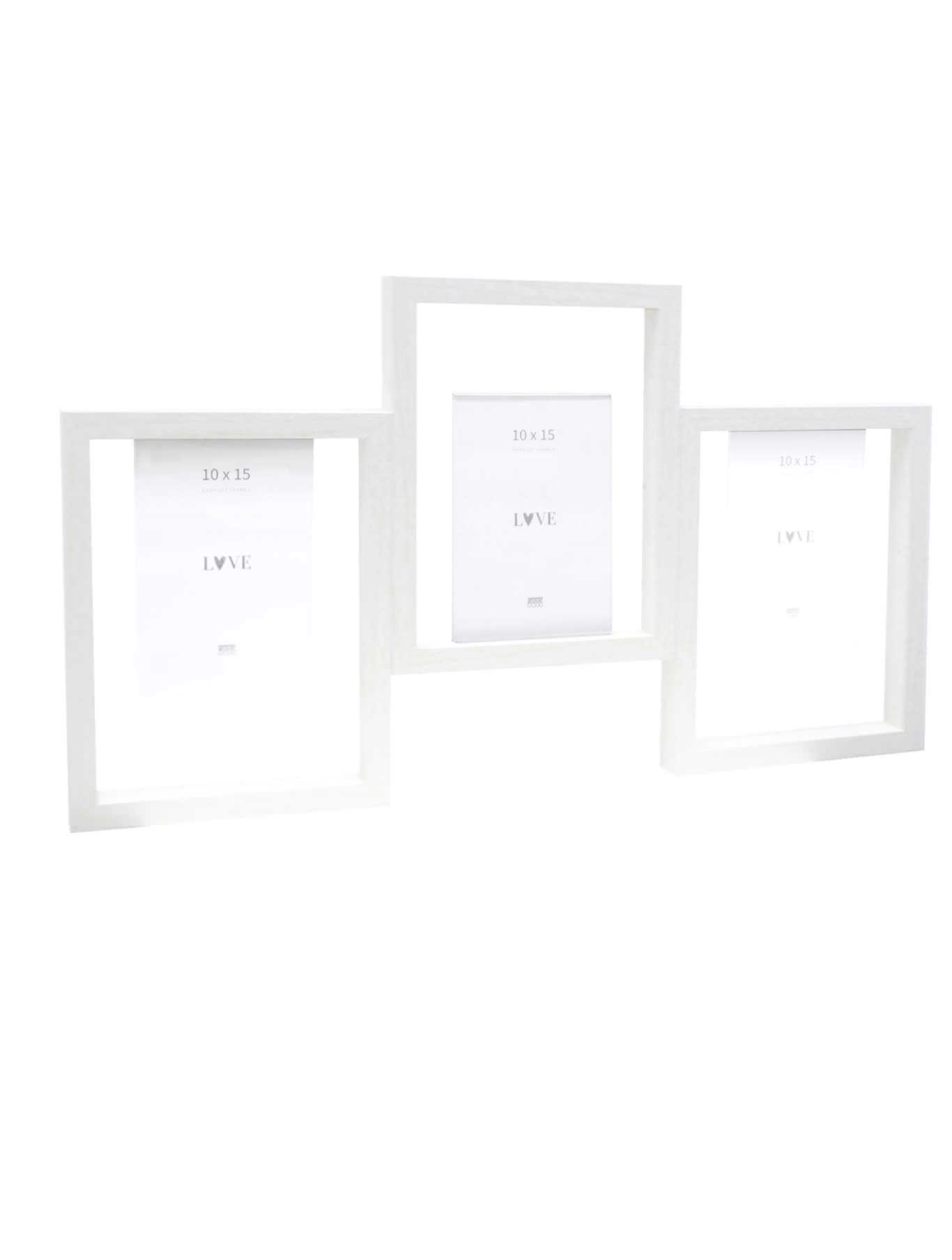 Galerierahmen Bilderrahmen für 3 Fotos weiß