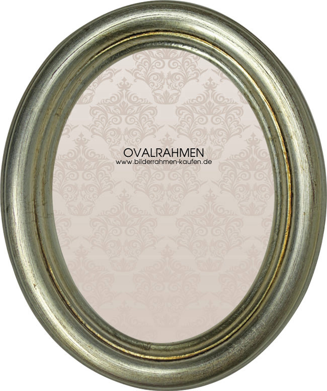 Ovalrahmen Holz Profil HB silber/ gold