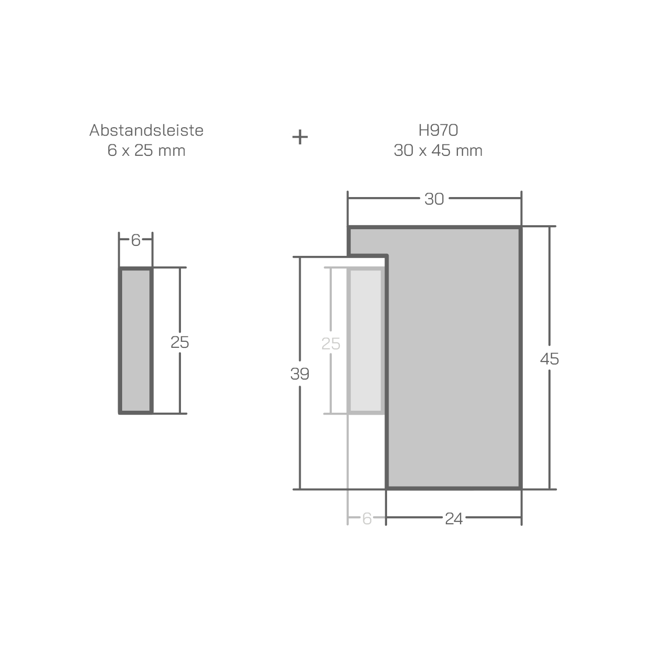 RAVARIO® Objektrahmen RA-H975 Massivholz - Mit 2 cm Distanzleiste