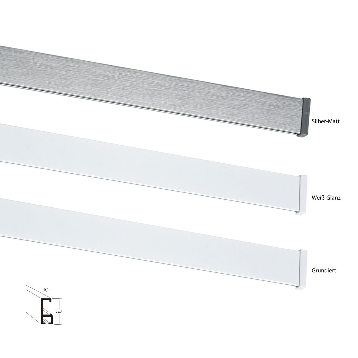 Galerieschienen-Set ECONOMY 150 cm mit Zubehör