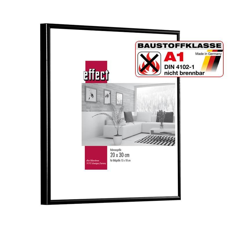 Brandschutzrahmen Alu rund S1 silber/schwarz / Klassifiziert A1