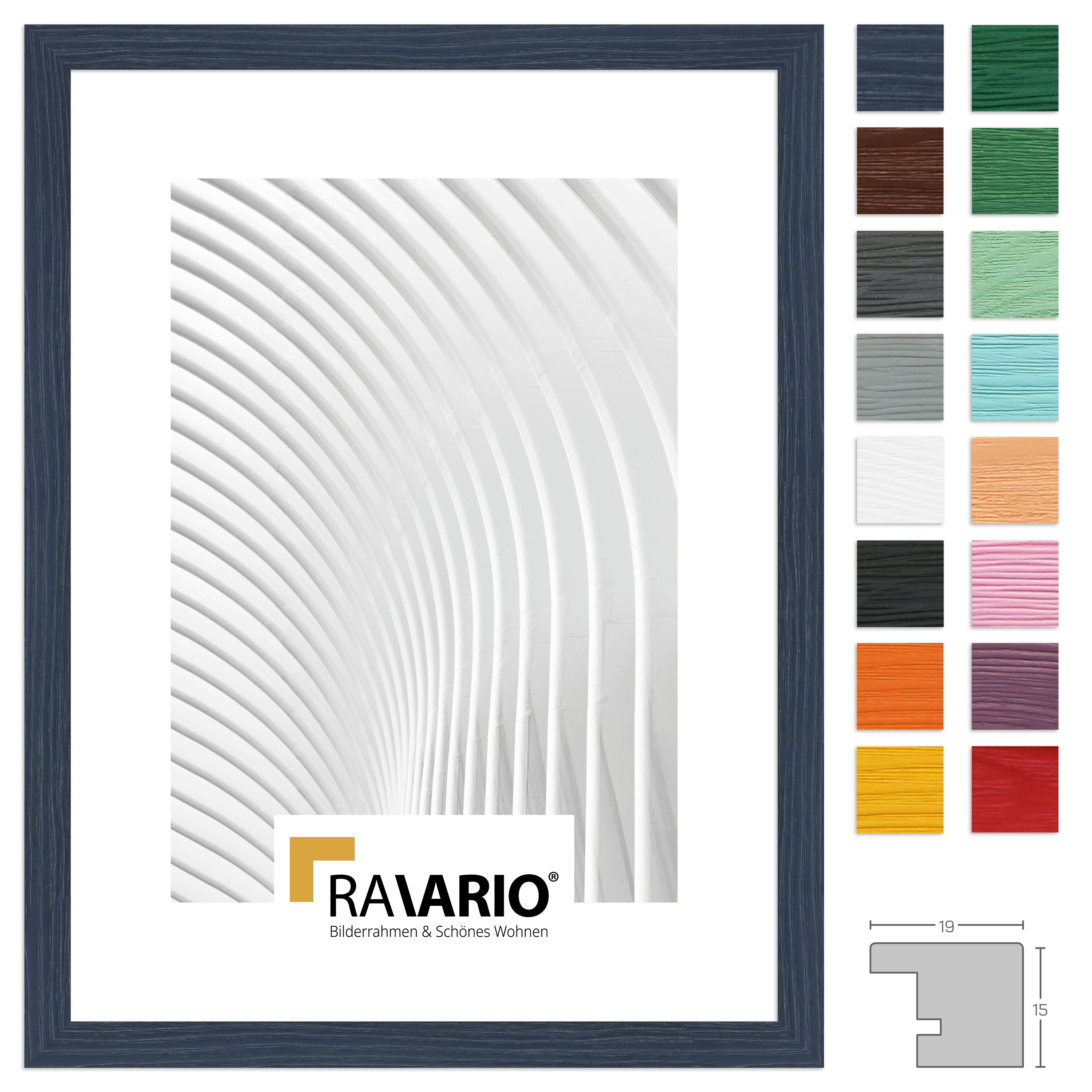 RAVARIO® Bilderrahmen RA-H300 Massivholz – Moderner Holzrahmen