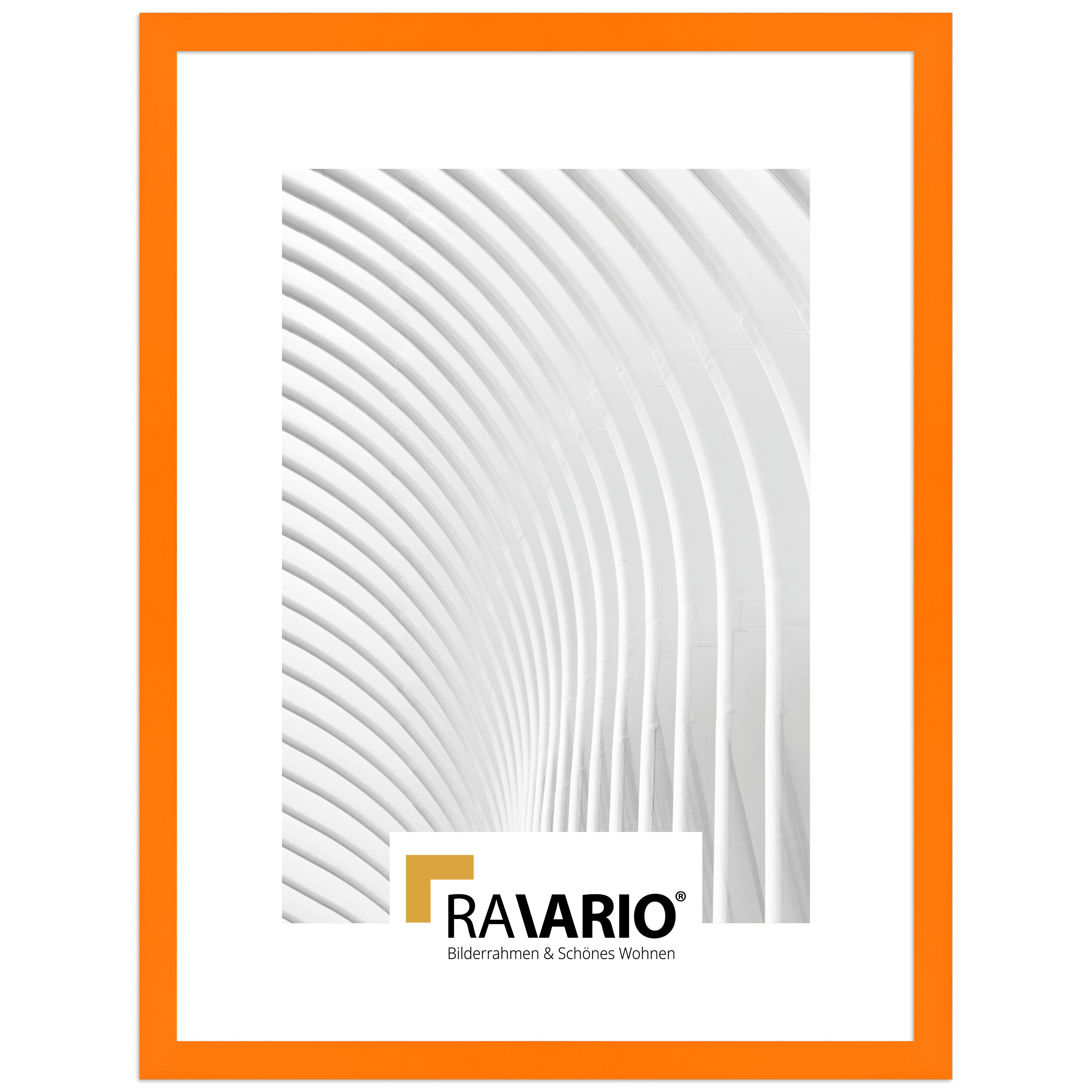 RAVARIO® Bilderrahmen RA-H950 Massivholz - Schmales Kastenprofil in 18 Farben