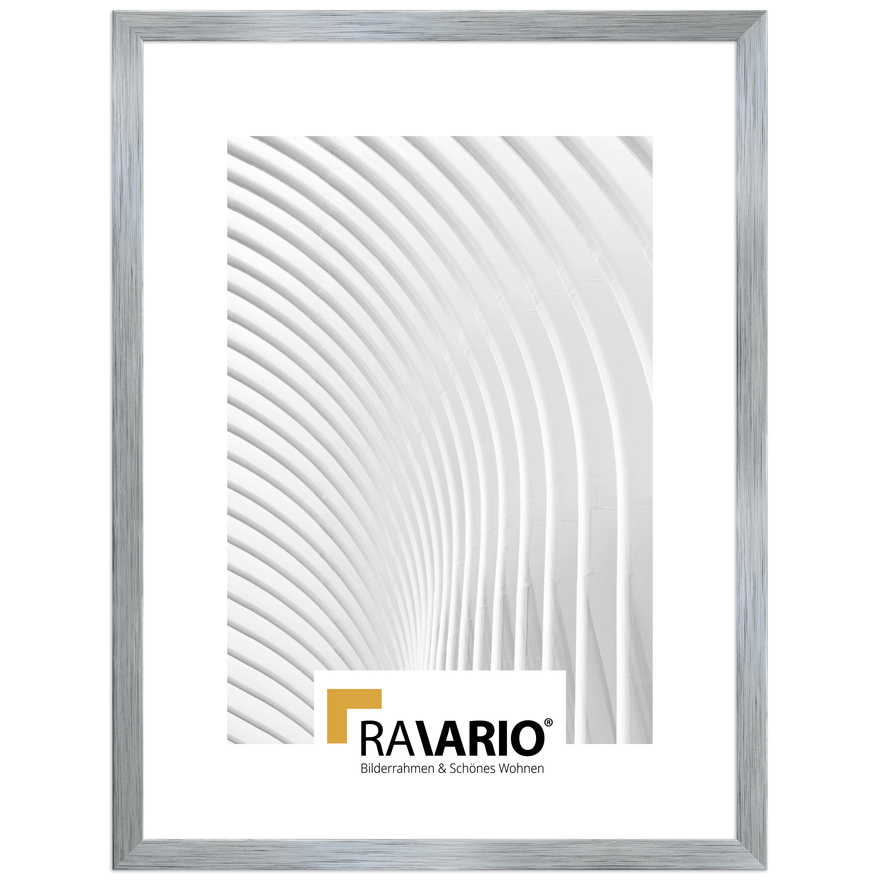RAVARIO® Bilderrahmen RA-H950 Massivholz - Schmales Kastenprofil in 18 Farben