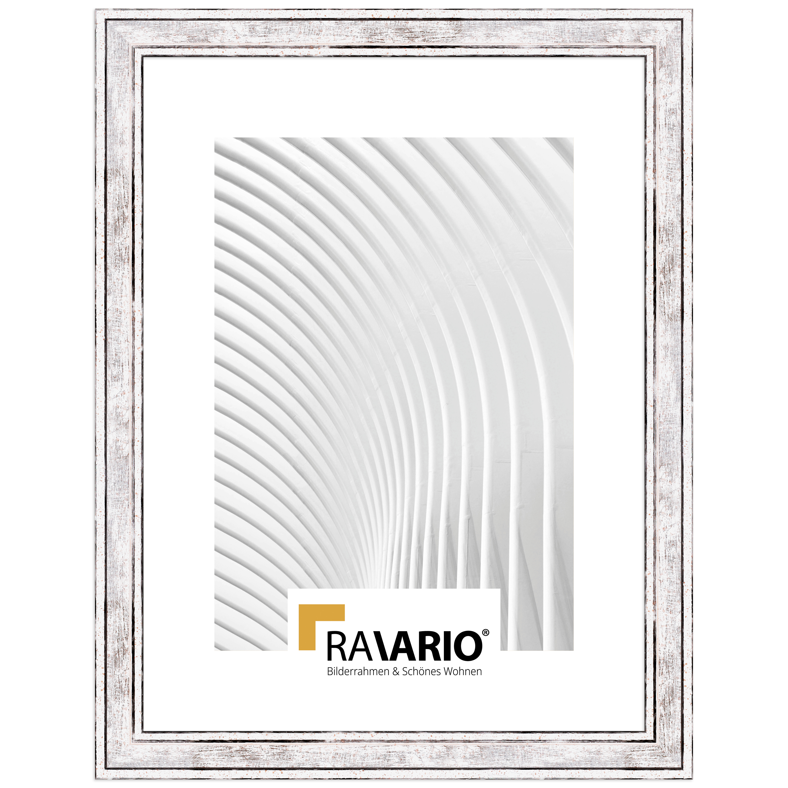 RAVARIO® Bilderrahmen RA-H460 Massivholz - Vintage-Optik in 5 Farben