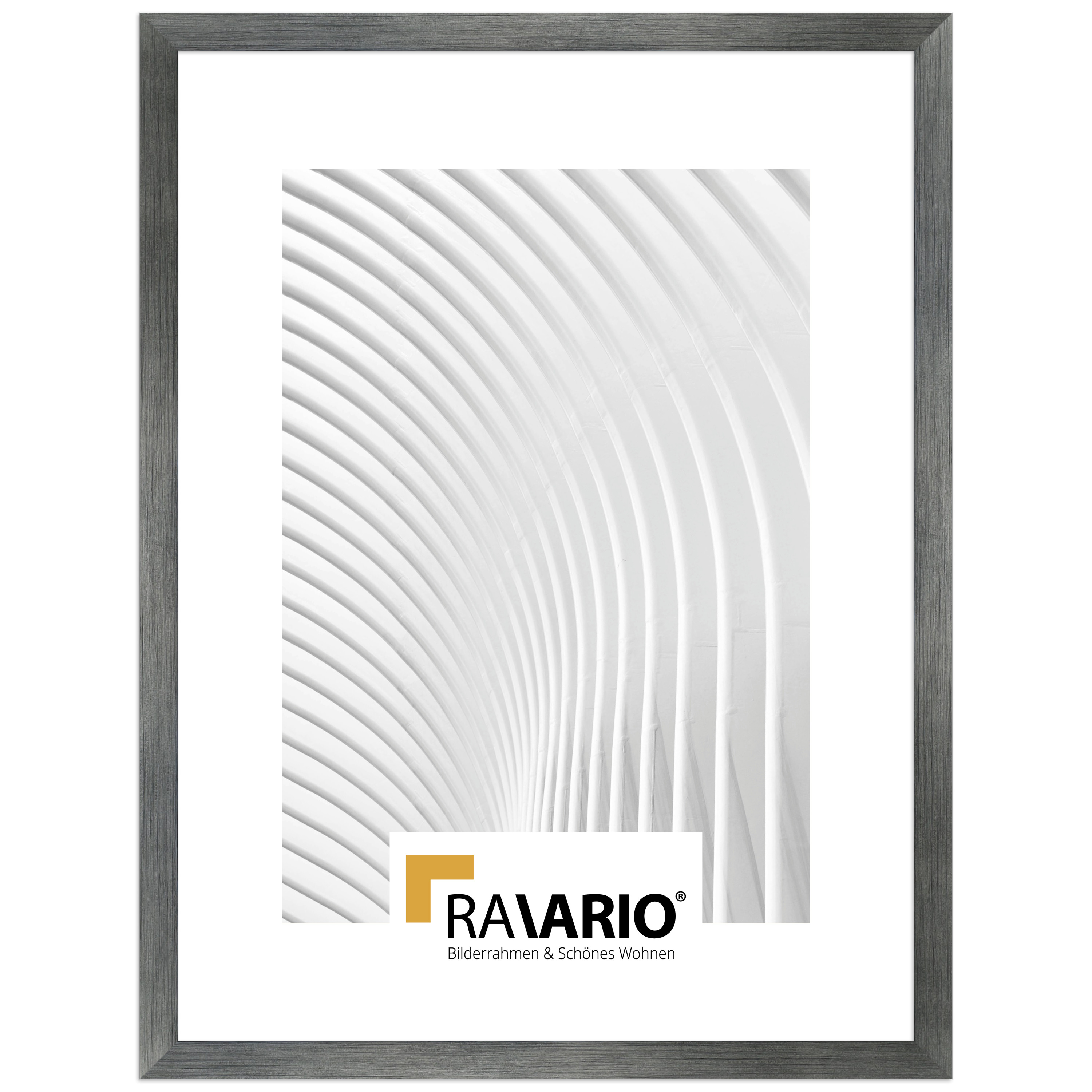 RAVARIO® Bilderrahmen RA-H950 Massivholz - Schmales Kastenprofil in 18 Farben