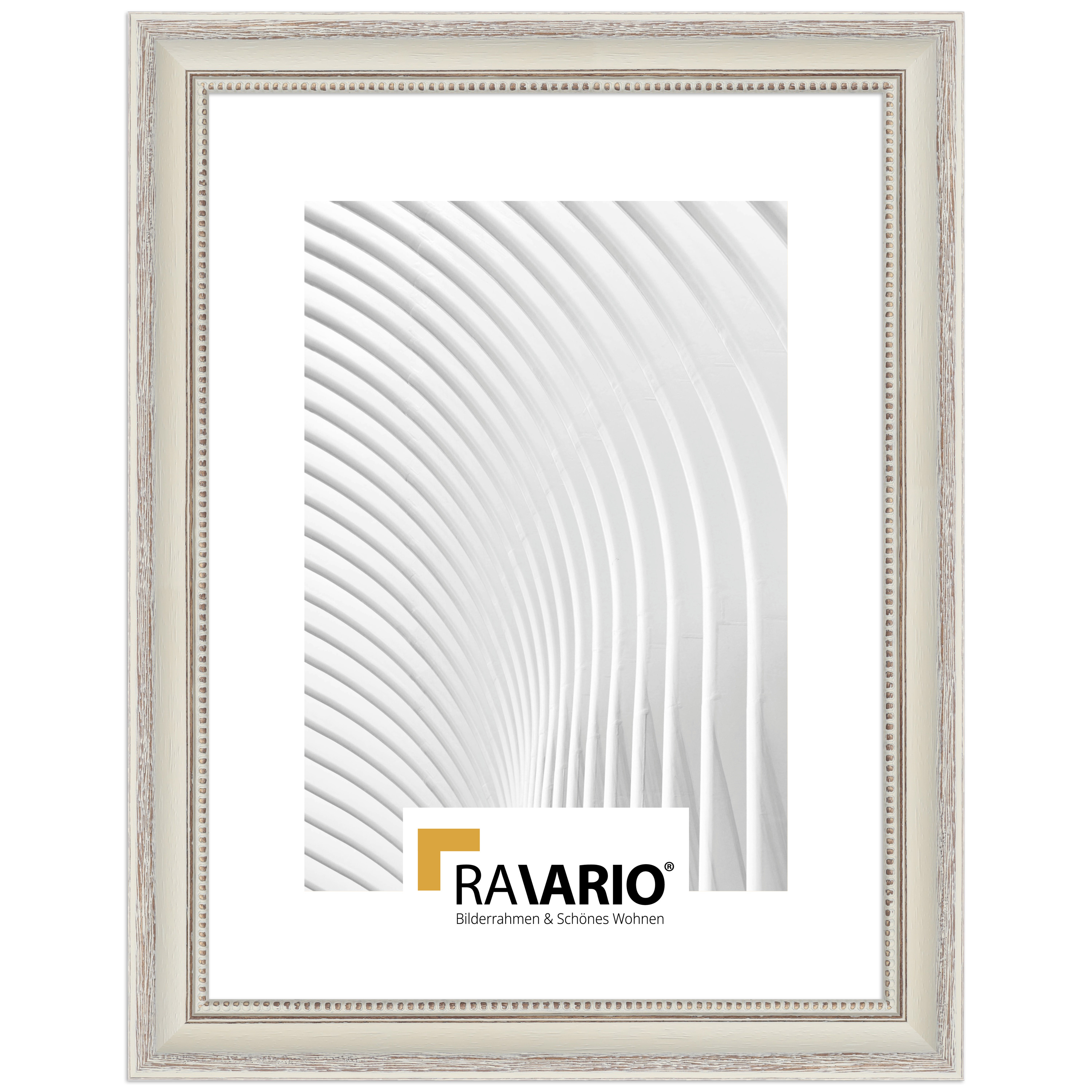 RAVARIO® Bilderrahmen RA-H390 Massivholz – Landhausstil Holzrahmen