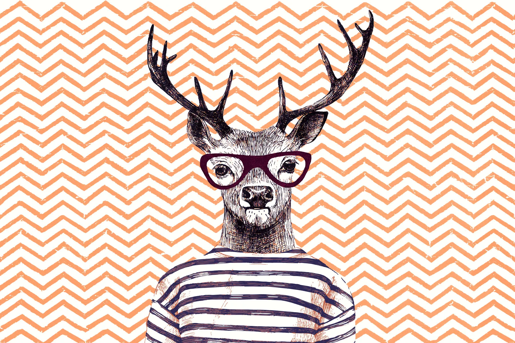 Leinwandbild Modern Deer 2