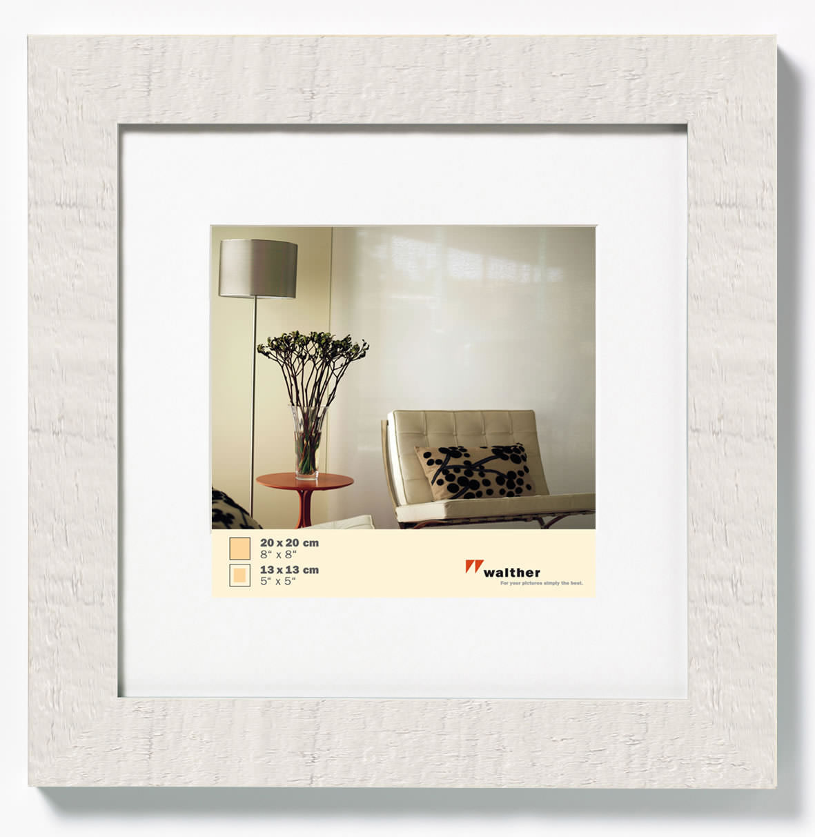 Holz Bilderrahmen Home quadratisch inkl. Passepartout