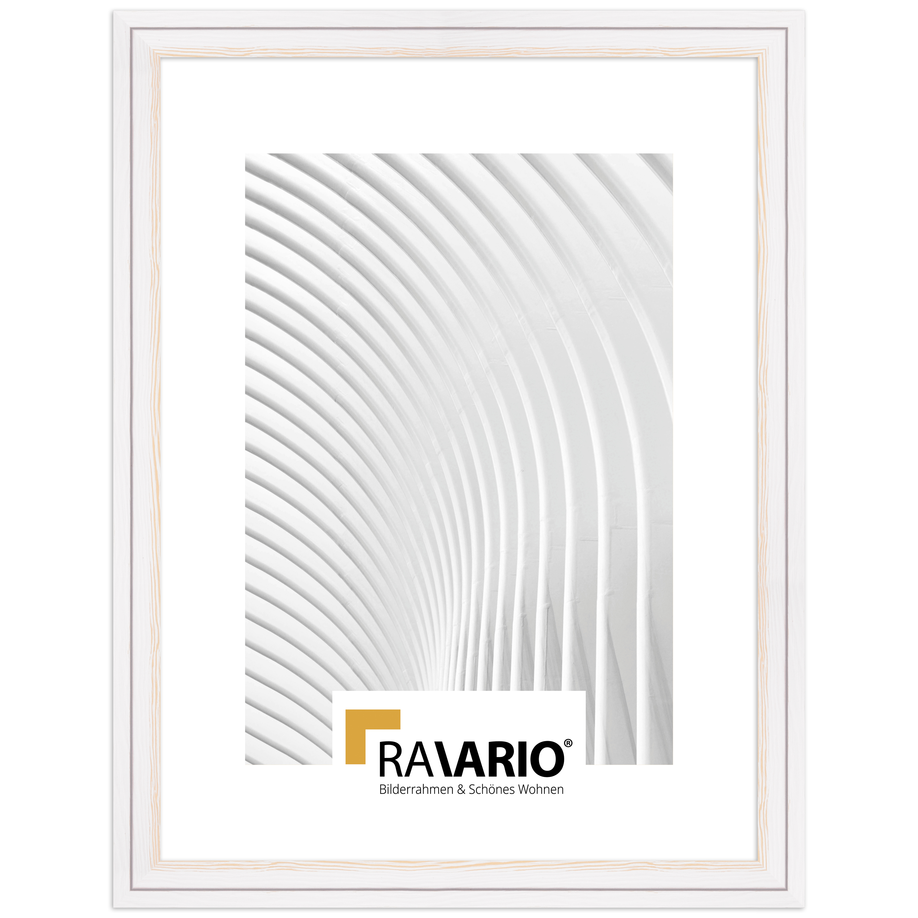 RAVARIO® Bilderrahmen RA-H025 Massivholz - Landhausrahmen in Naturtönen