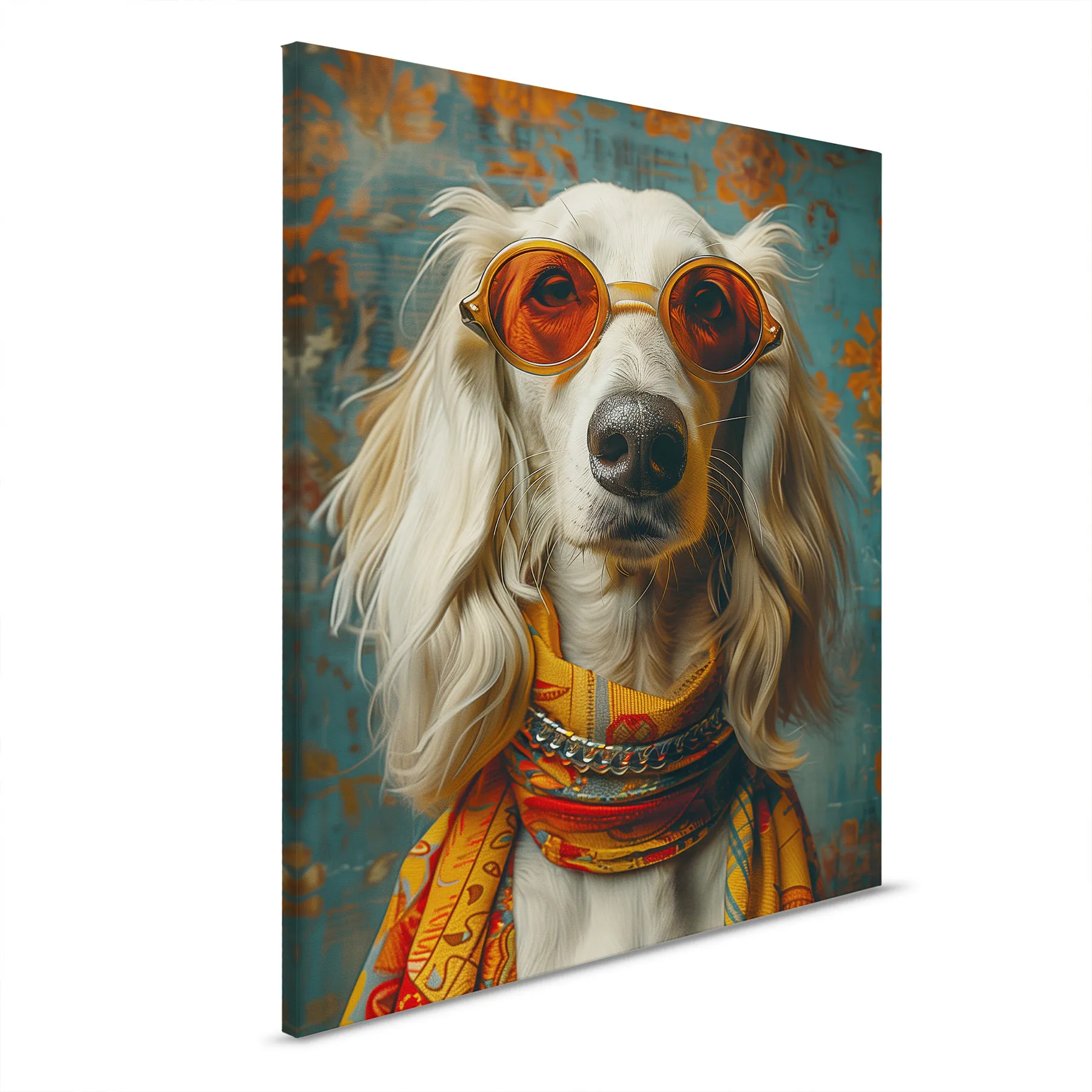 Leinwandbild Hippie Dog