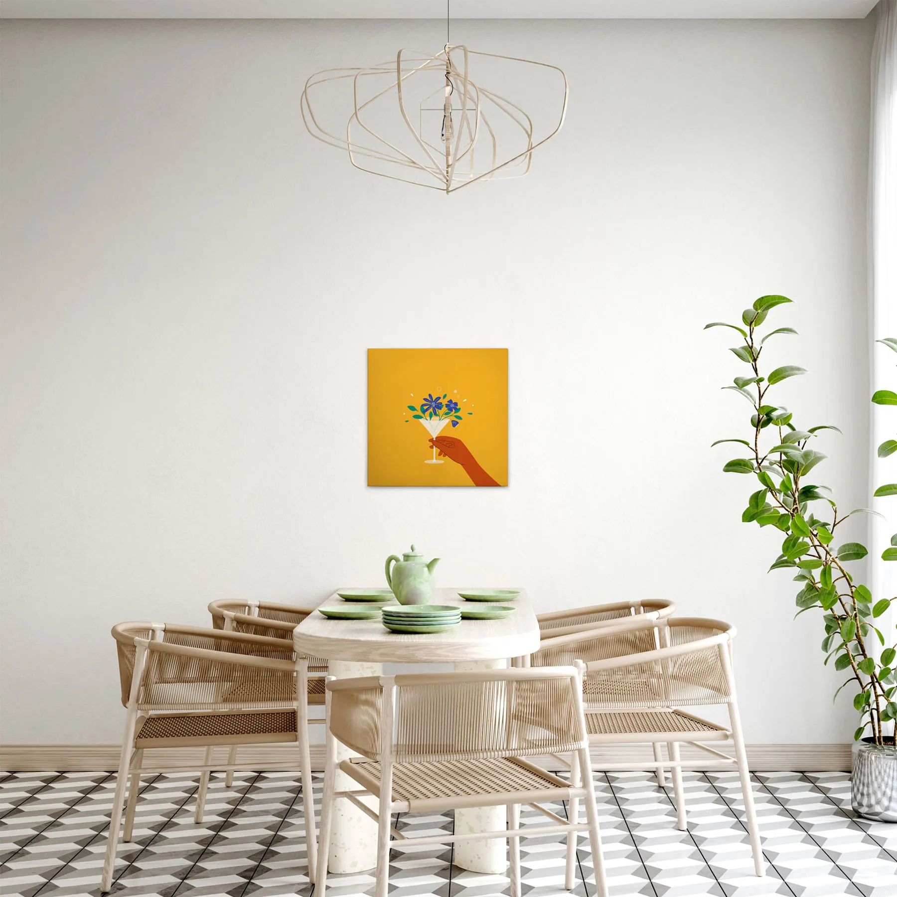 Leinwandbild Flower Glass 1