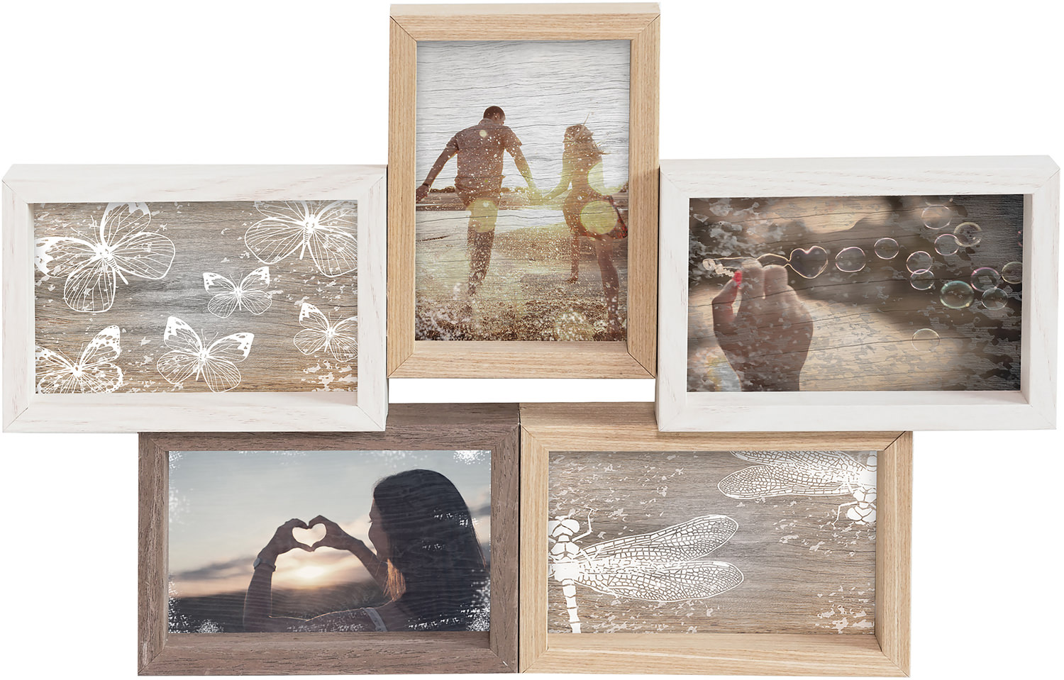 Collagerahmen Mixed Colours für 5 Bilder