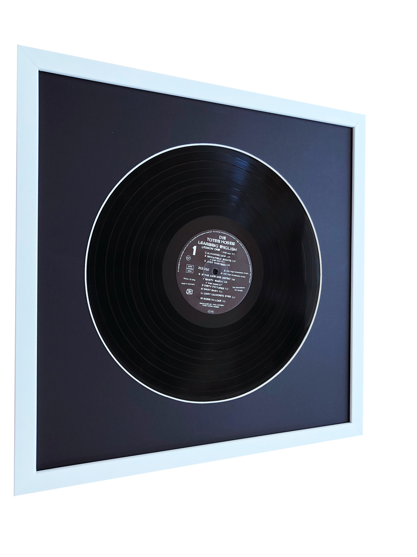 Holzrahmen für Schallplatten inkl. schwarzem Passepartout / Top Cube