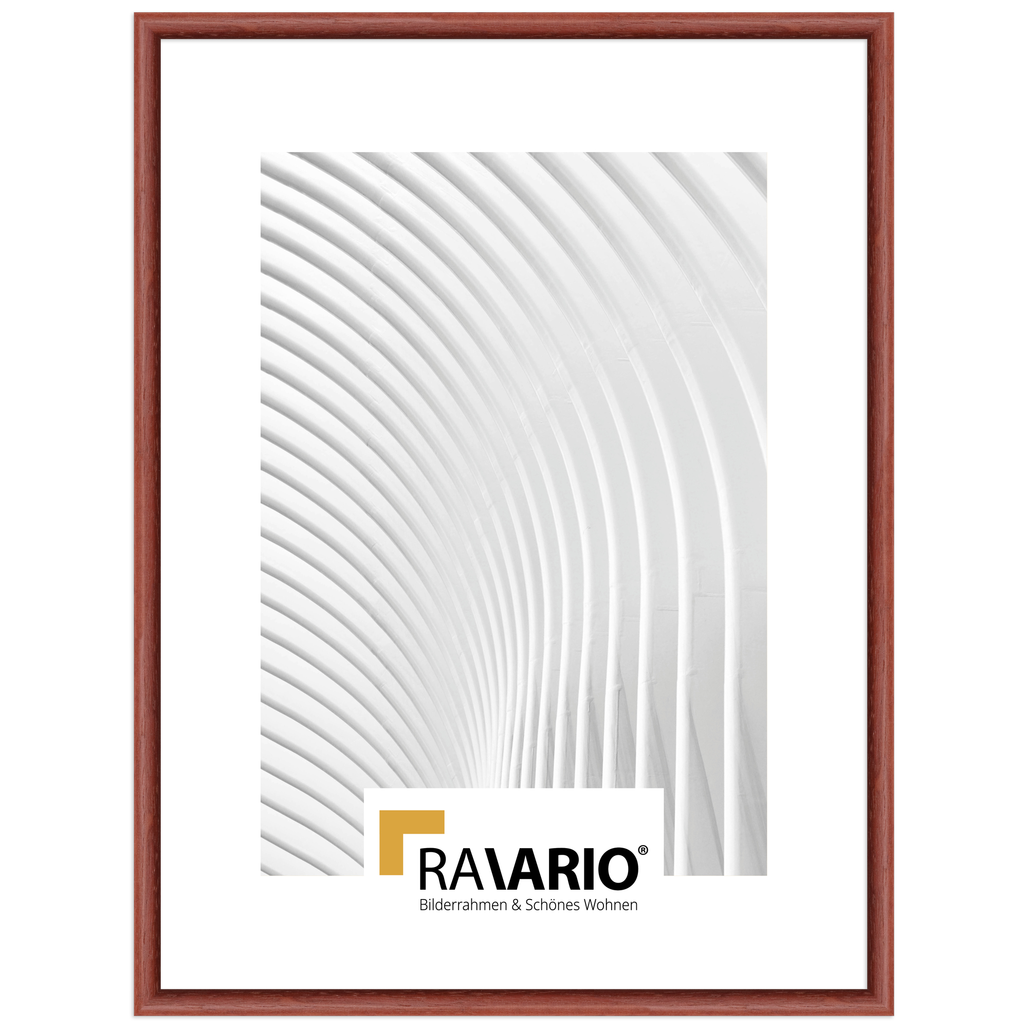 RAVARIO® Bilderrahmen RA-H003 Massivholz - Klassisch runde Leiste in 5 Farben