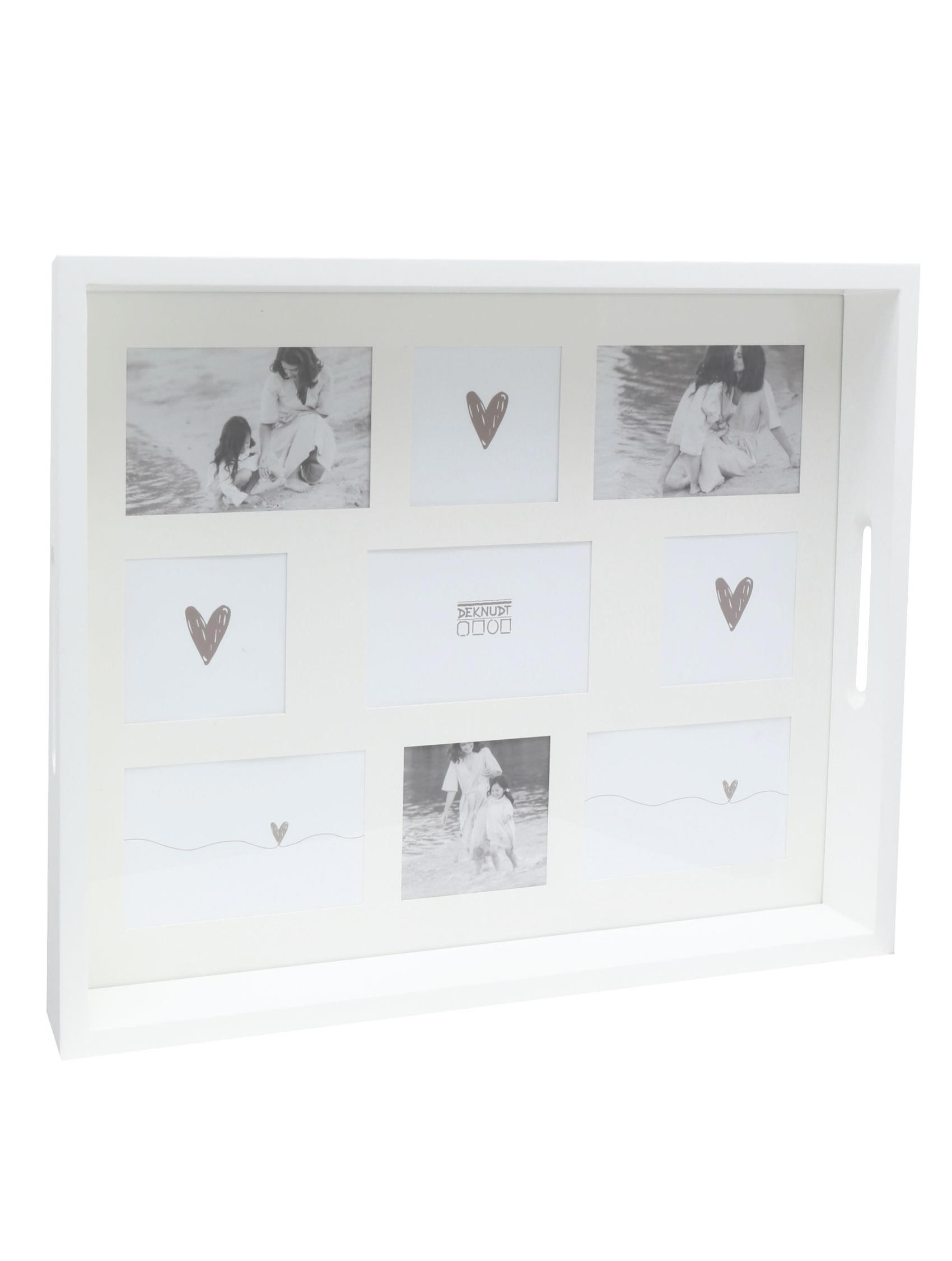 Serviertablett für 9 Fotos mit Passepartout weiss