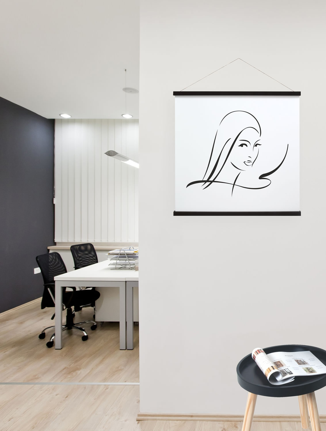 Posterclip Holz schwarz