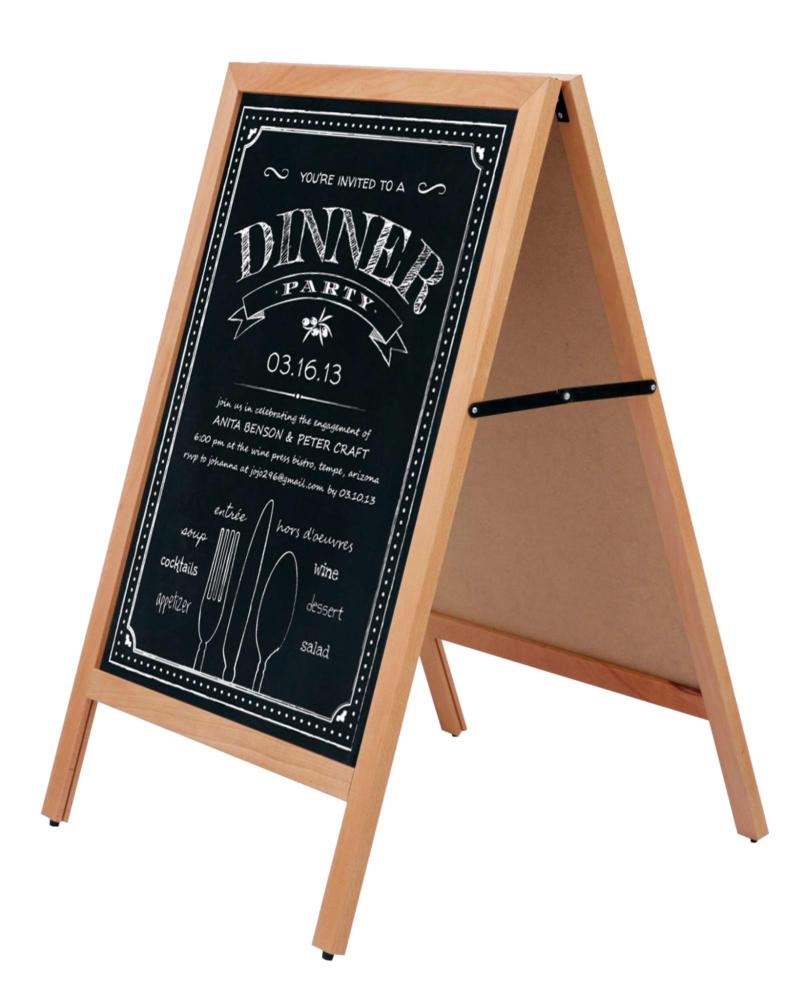 Holz Kundenstopper Buche Economy Indoor