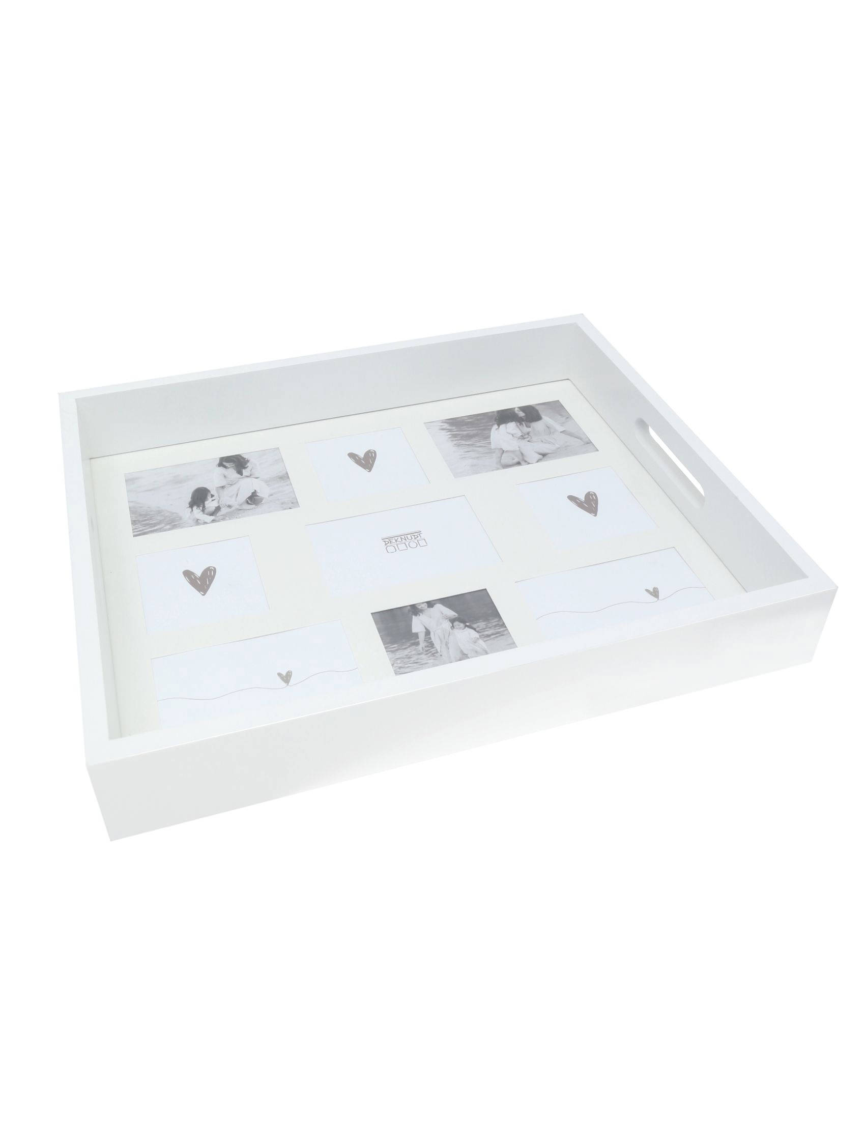 Serviertablett für 9 Fotos mit Passepartout weiss