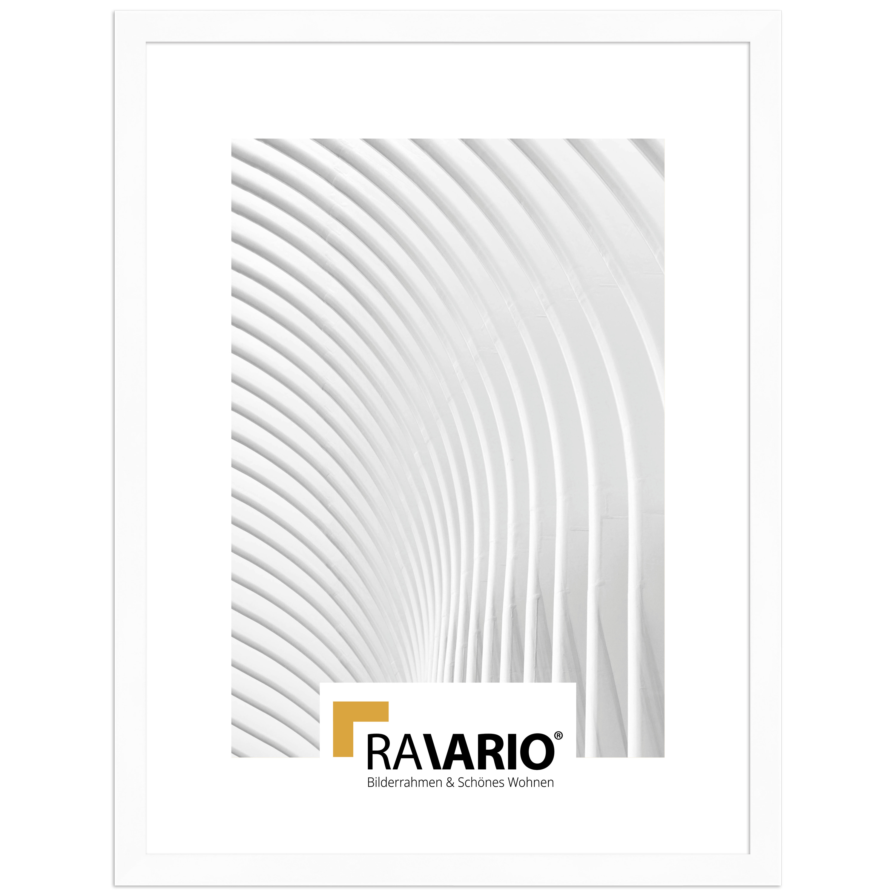 RAVARIO® Bilderrahmen RA-H950 Massivholz - Schmales Kastenprofil in 18 Farben