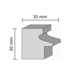 Holz Bilderrahmen Profil 0330 silber/ platin