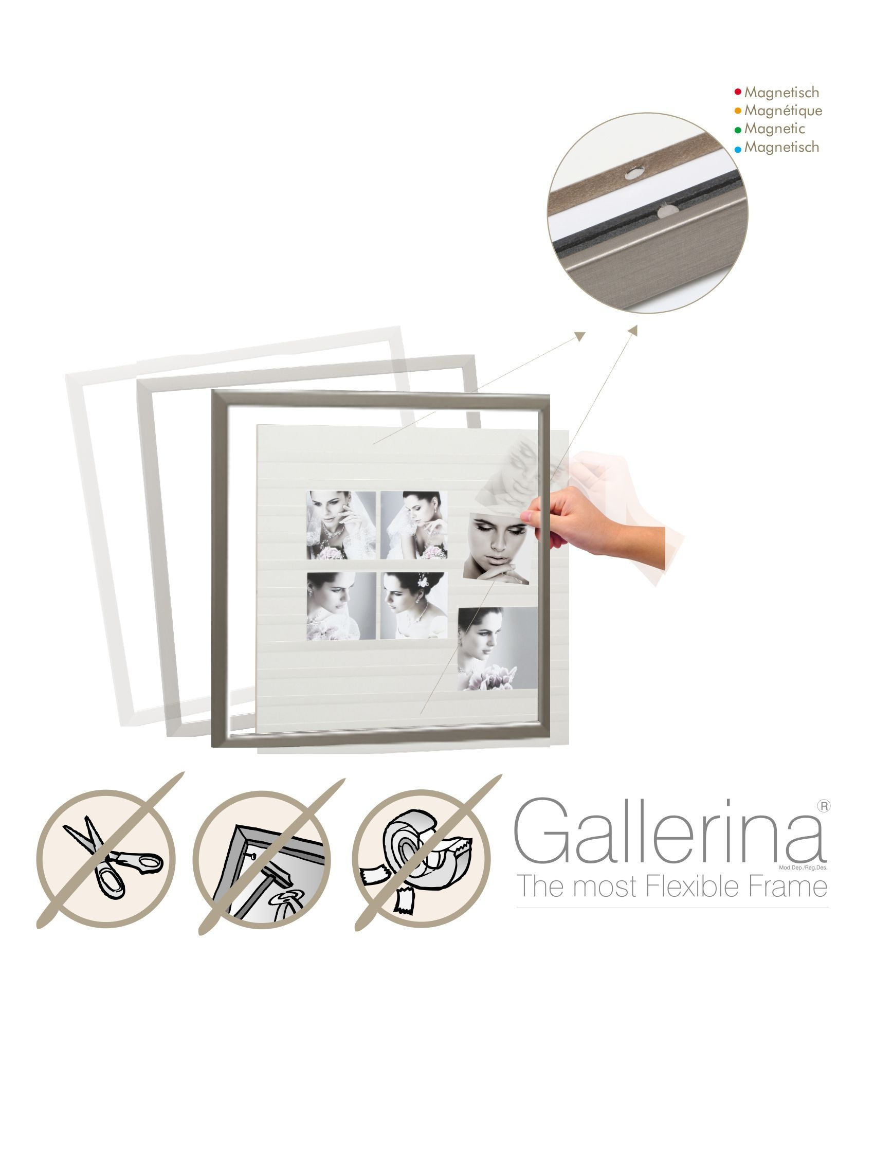 Collage Einsteckrahmen silber