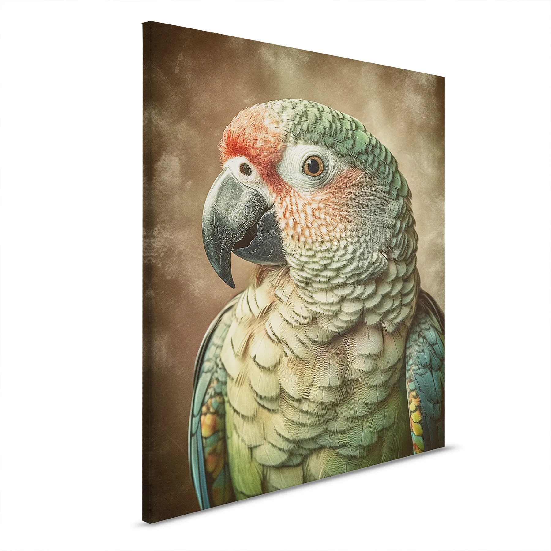 Leinwandbild Fantasy Parrot Green