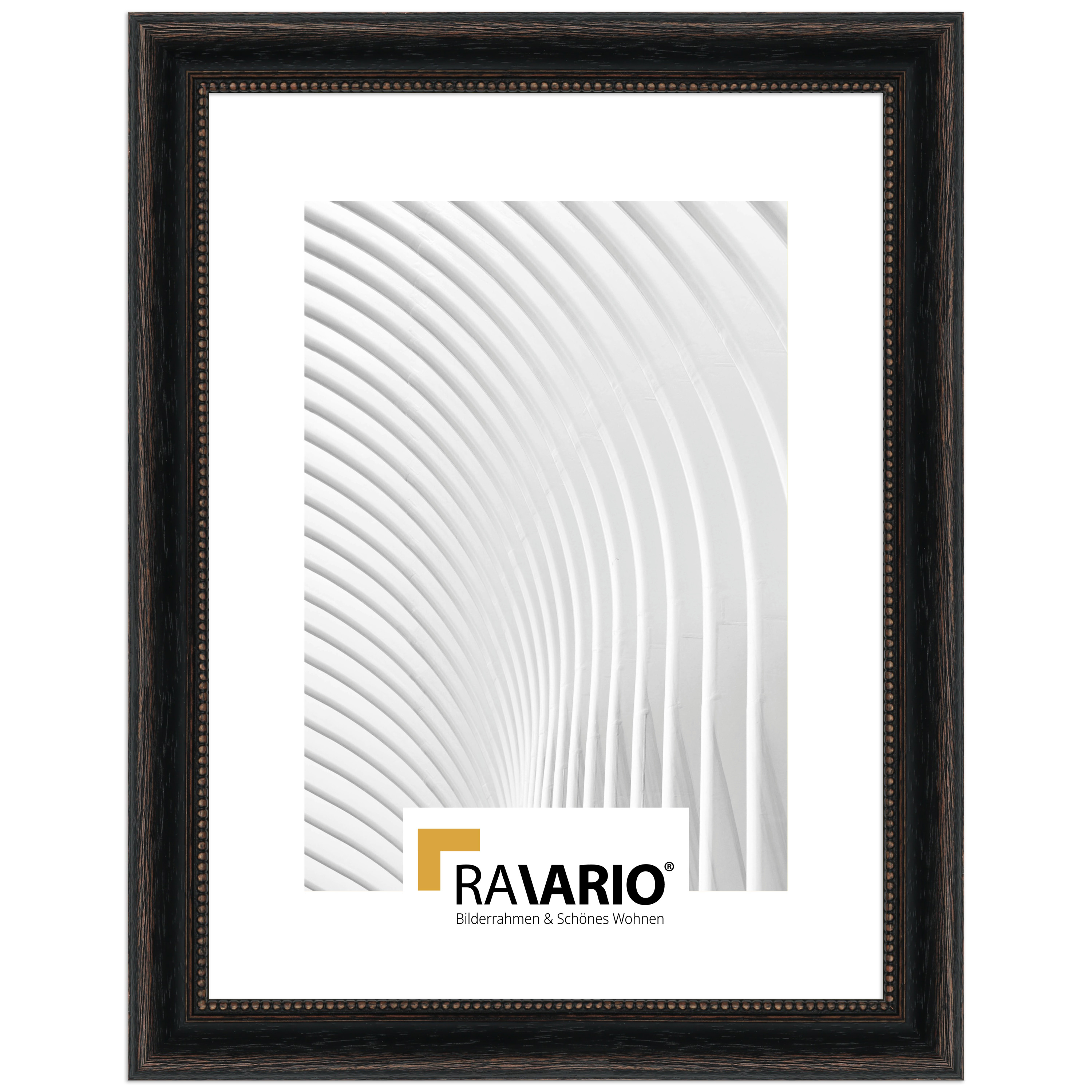 RAVARIO® Bilderrahmen RA-H390 Massivholz – Landhausstil Holzrahmen
