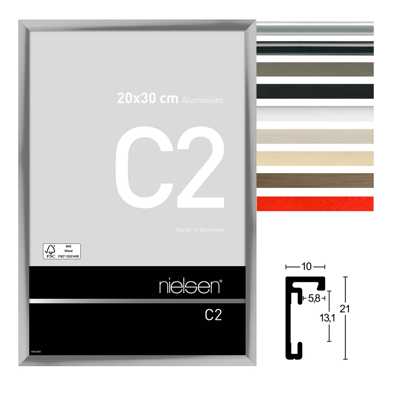 Alurahmen C2 mit Normalglas