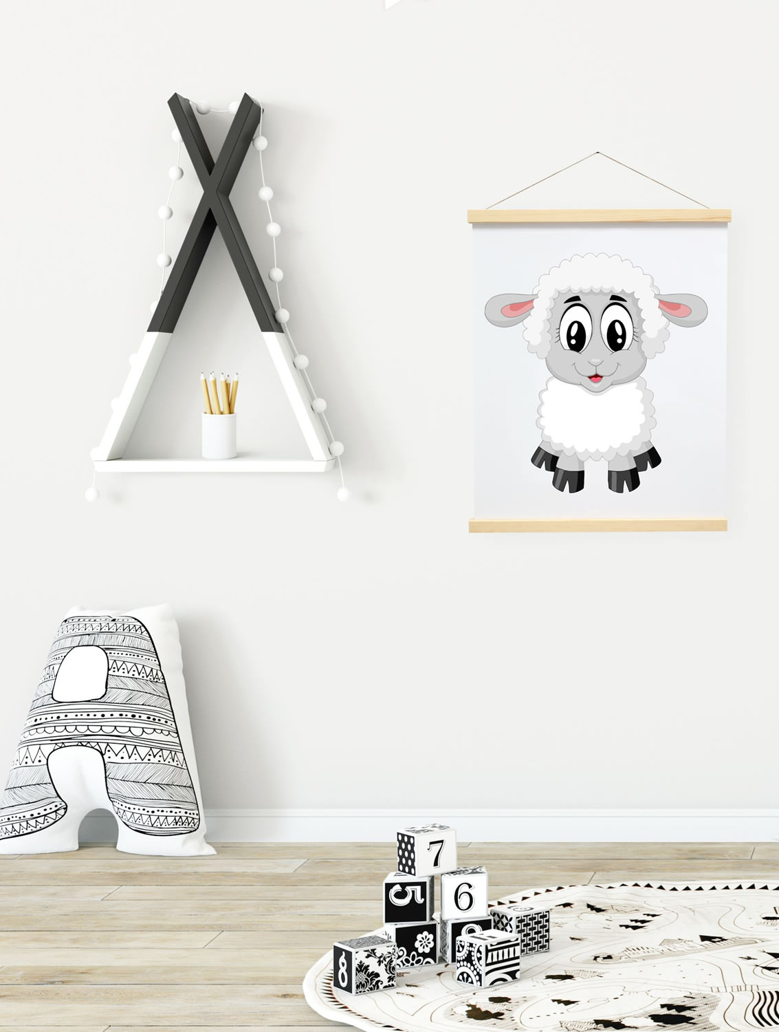 Posterclip Holz natur