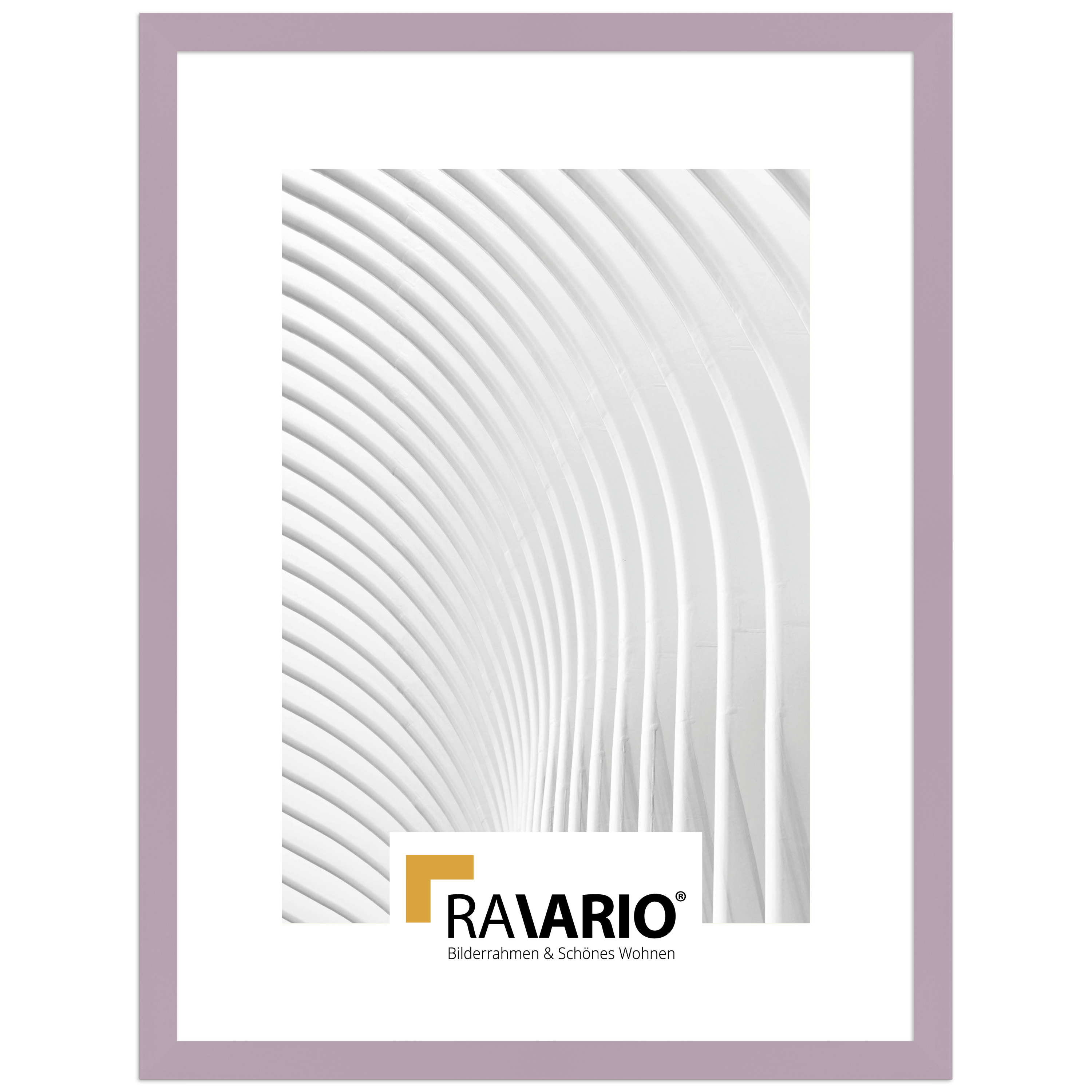 RAVARIO® Bilderrahmen RA-H950 Massivholz - Schmales Kastenprofil in 18 Farben