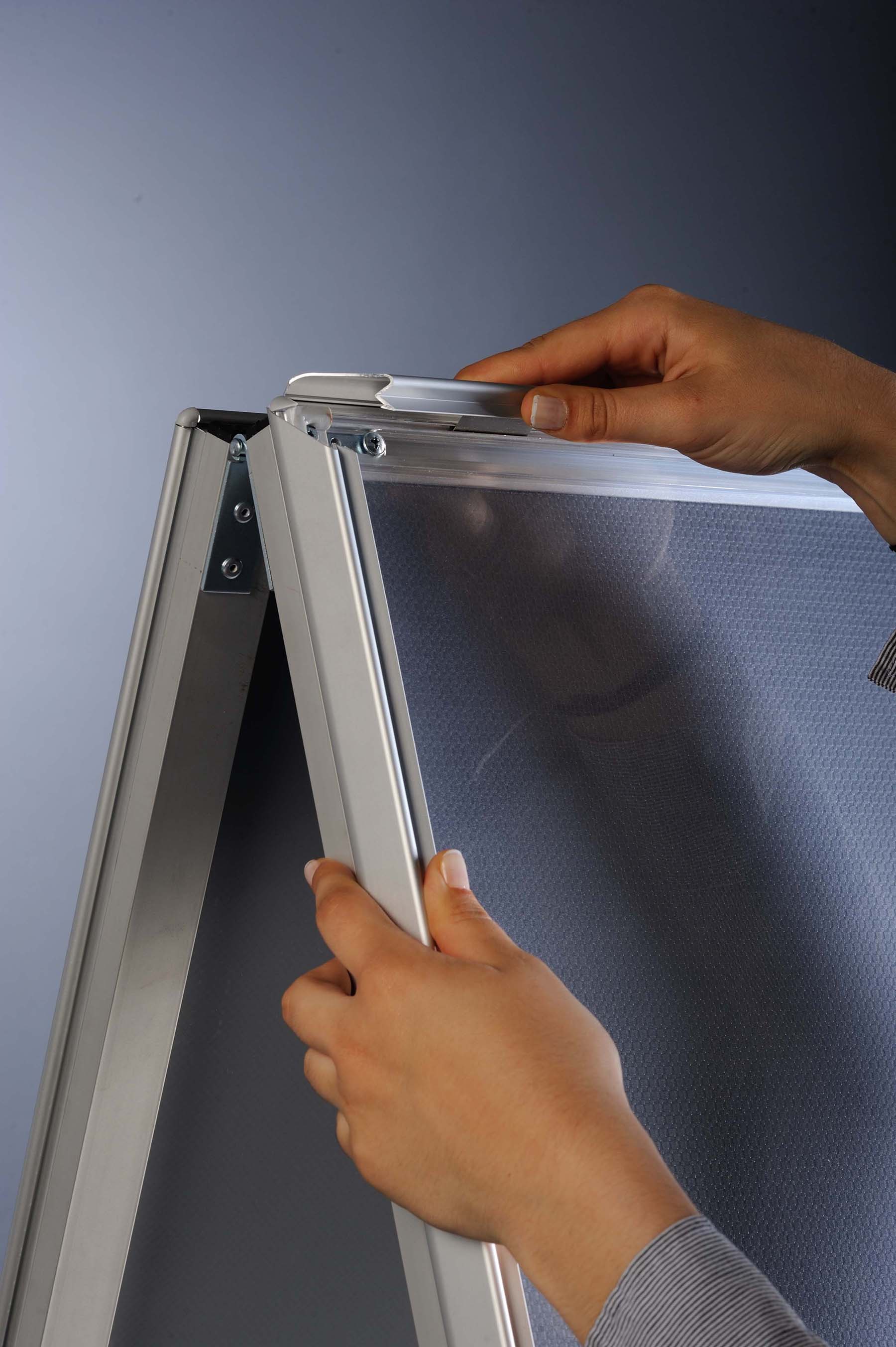Alu Kundenstopper OUTDOOR wasserfest