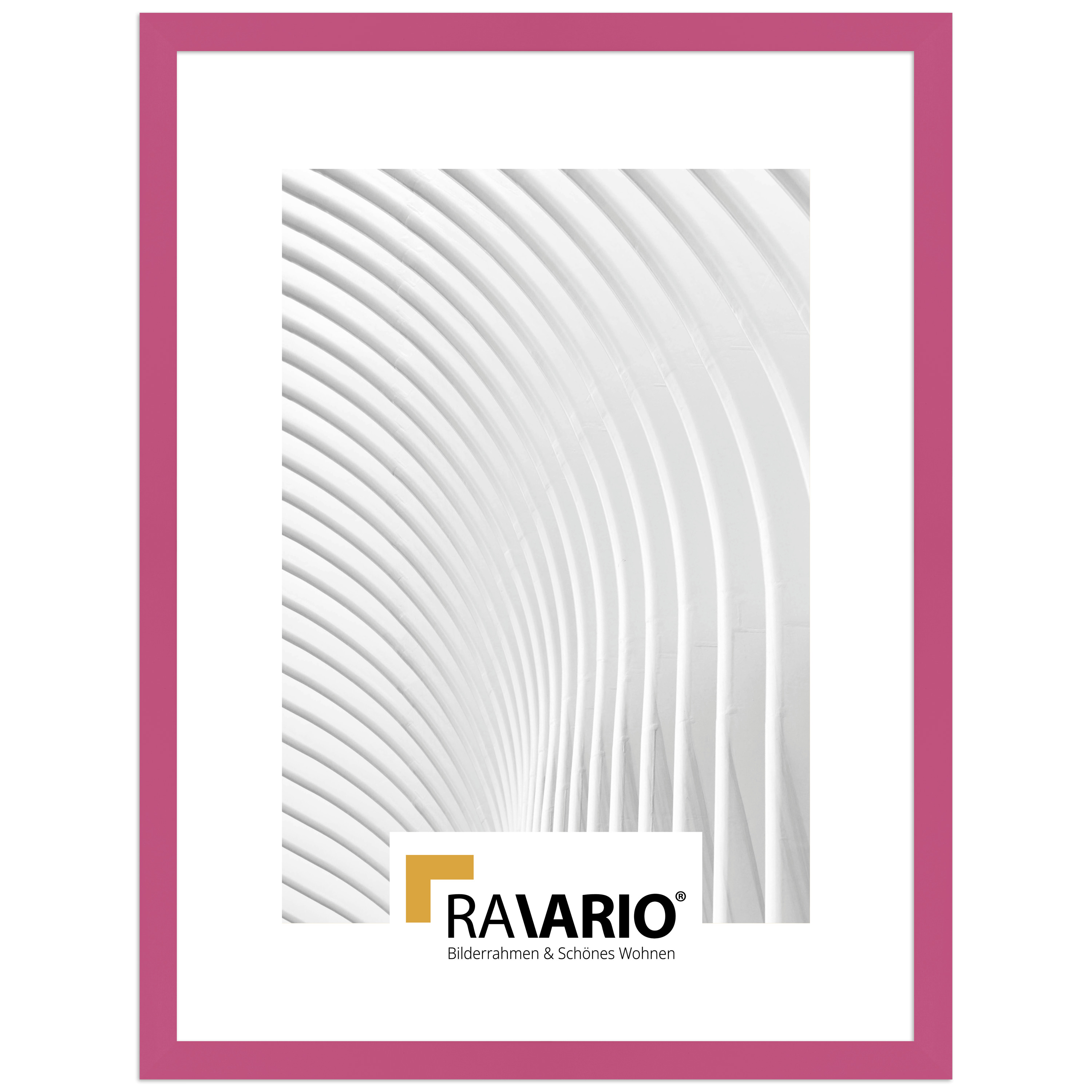 RAVARIO® Bilderrahmen RA-H950 Massivholz - Schmales Kastenprofil in 18 Farben