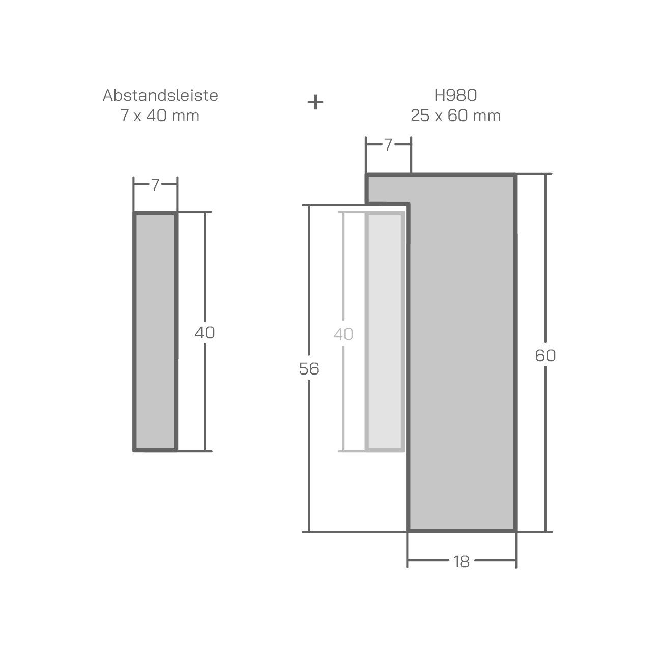 RAVARIO® Objektrahmen RA-H985 Massivholz - Mit 4 cm Distanzleiste