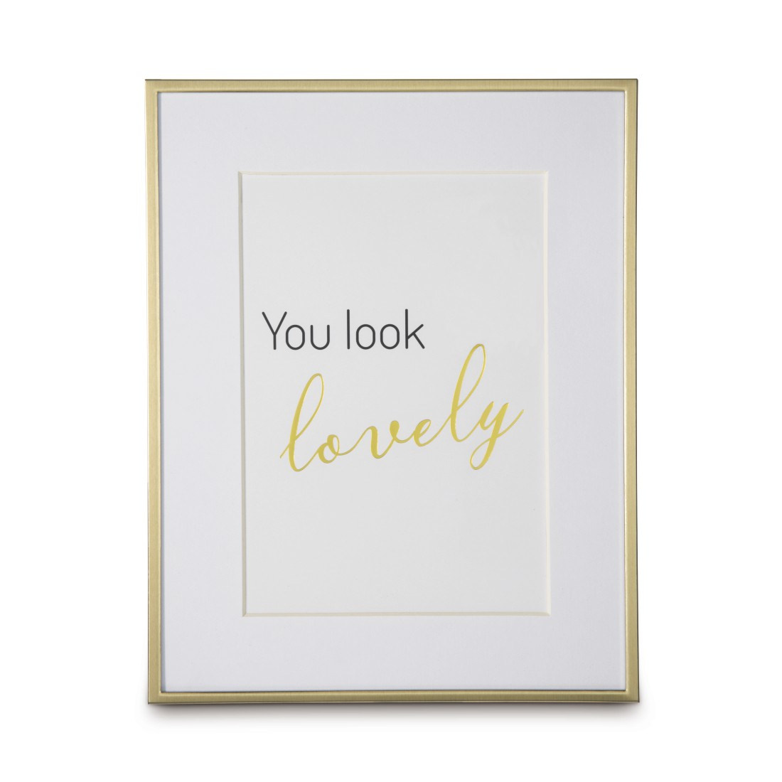 Metall Fotorahmen Sassy inkl. Passepartout - gold matt