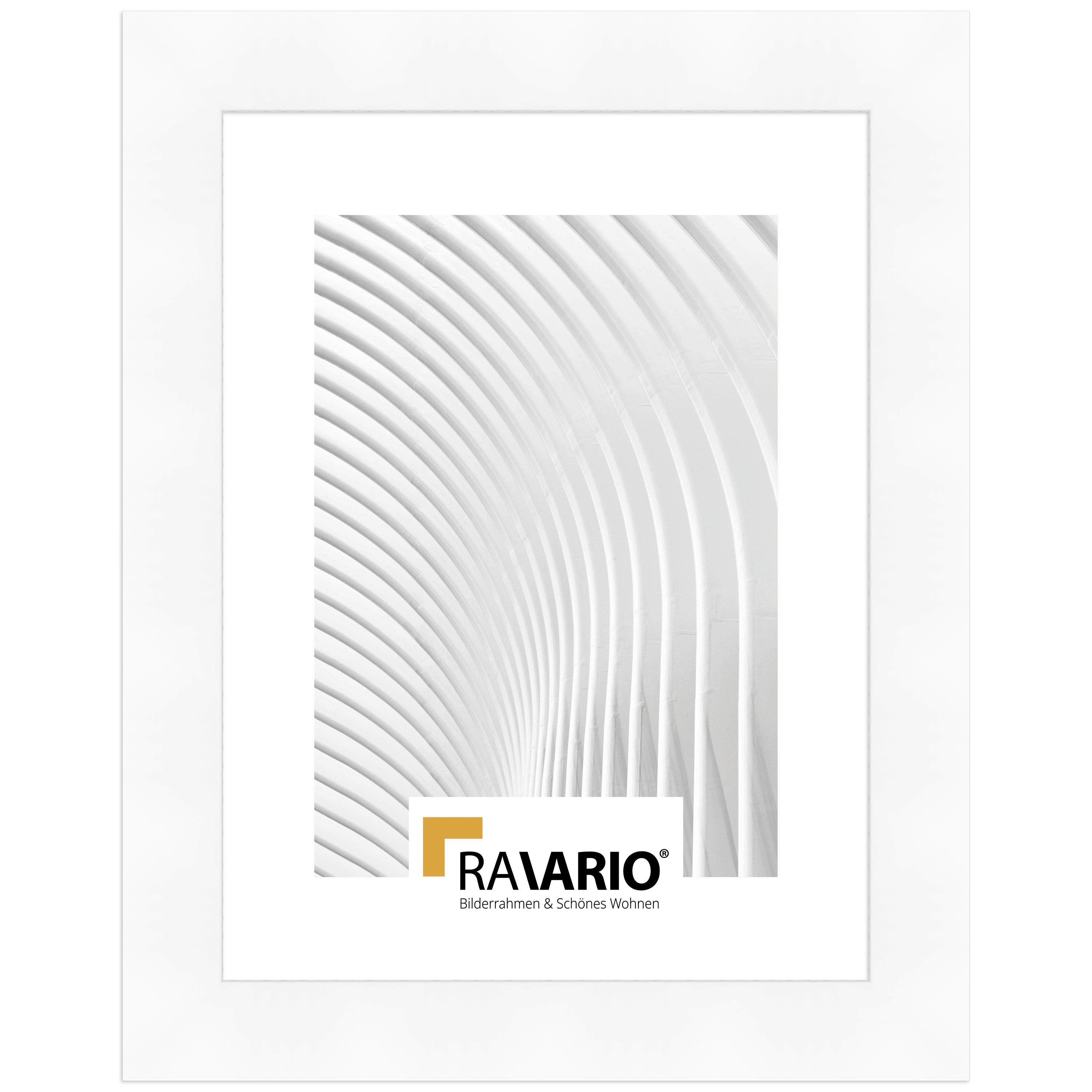 RAVARIO® Bilderrahmen RA-H380 Massivholz - Breites, geradliniges Profil