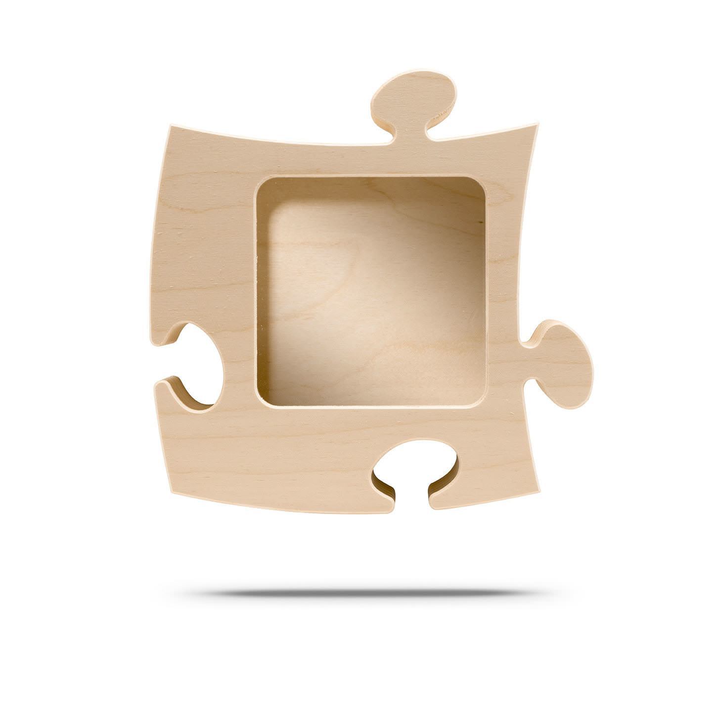 Puzzles+ mit Schattenbox (6 cm tief), 12 x 12 cm