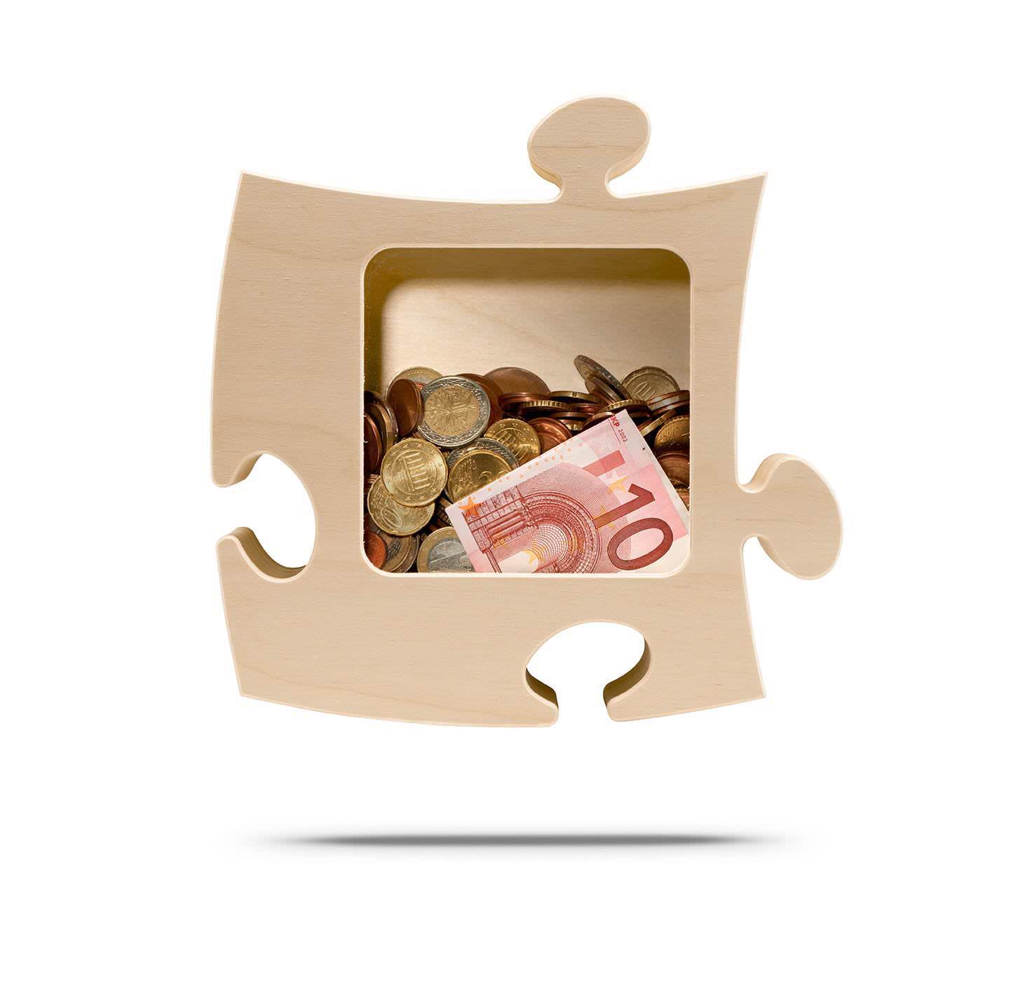 Puzzles+ mit Schattenbox (6 cm tief), 12 x 12 cm