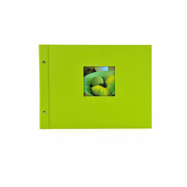 Schraubalbum grün mit weißen Seiten